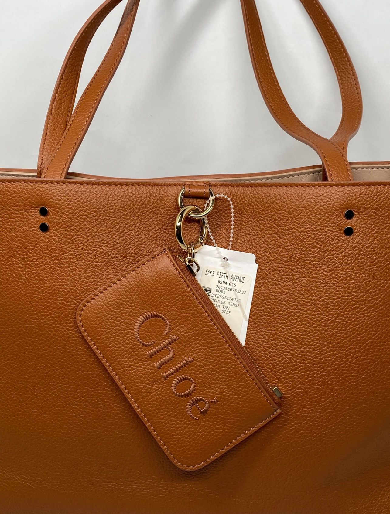 Chloe Chloe Sense Large Tote Bag in Grained Leather Size ONE SIZE - 6 Thumbnail