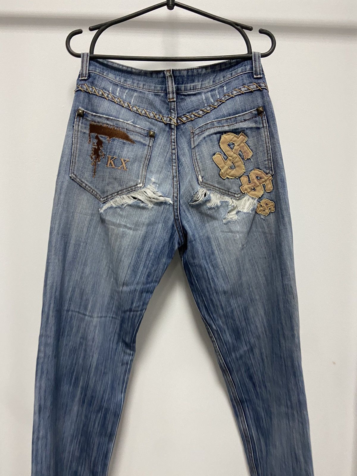 Japanese Brand × Vintage Bucks Dollars jeans Pants Japanese Vintage Small Logo Kang Size US 31 - 2 Thumbnail