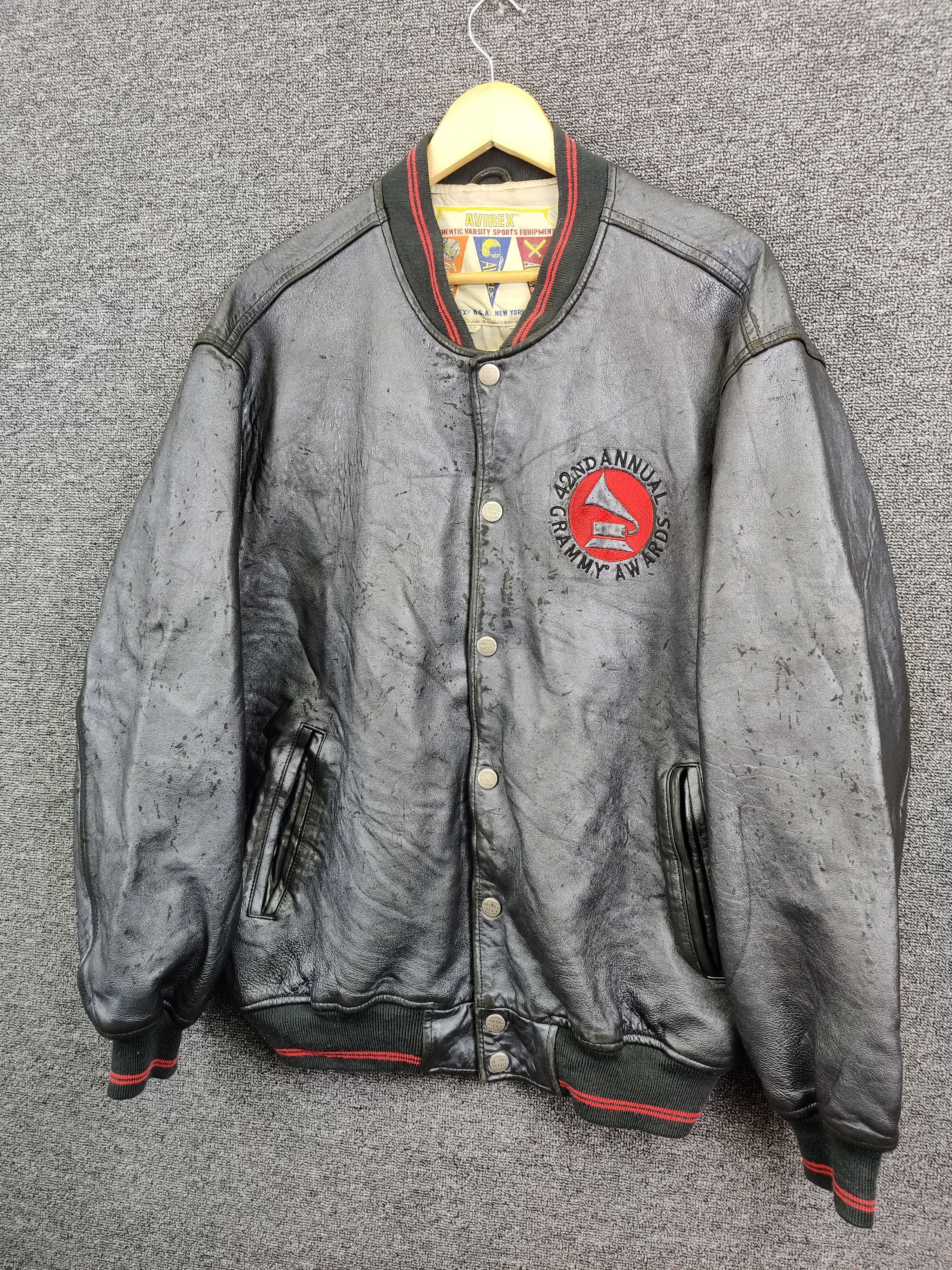 Avirex Vintage Avirex 42nd Grammy Awards Varsity Leather Jacket Size US XXL / EU 58 / 5 - 2 Thumbnail