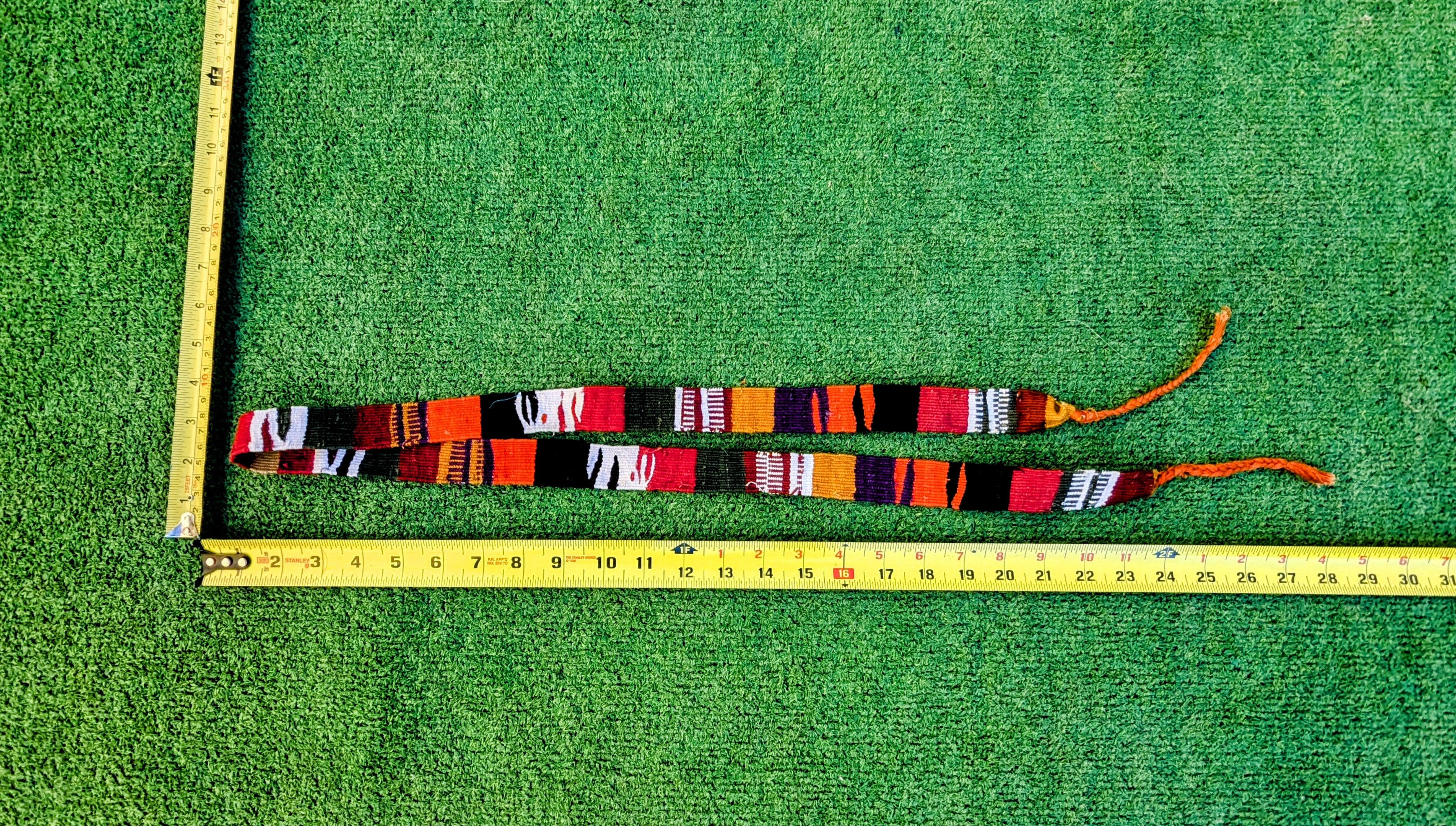 Vintage Guatemala Woven Indigenous Mayan Toto Sash Belt Strap Set Size ONE SIZE - 9 Thumbnail