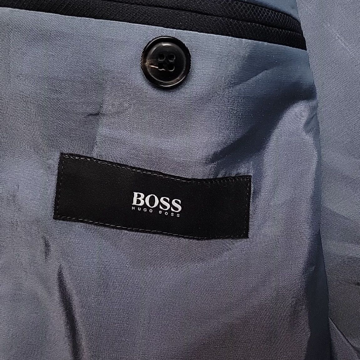 Hugo Boss Hugo Boss Blazer Mens 40R Black Wool Italy Guabello Biotech Suit Sport Jacket Size 40R - 4 Thumbnail