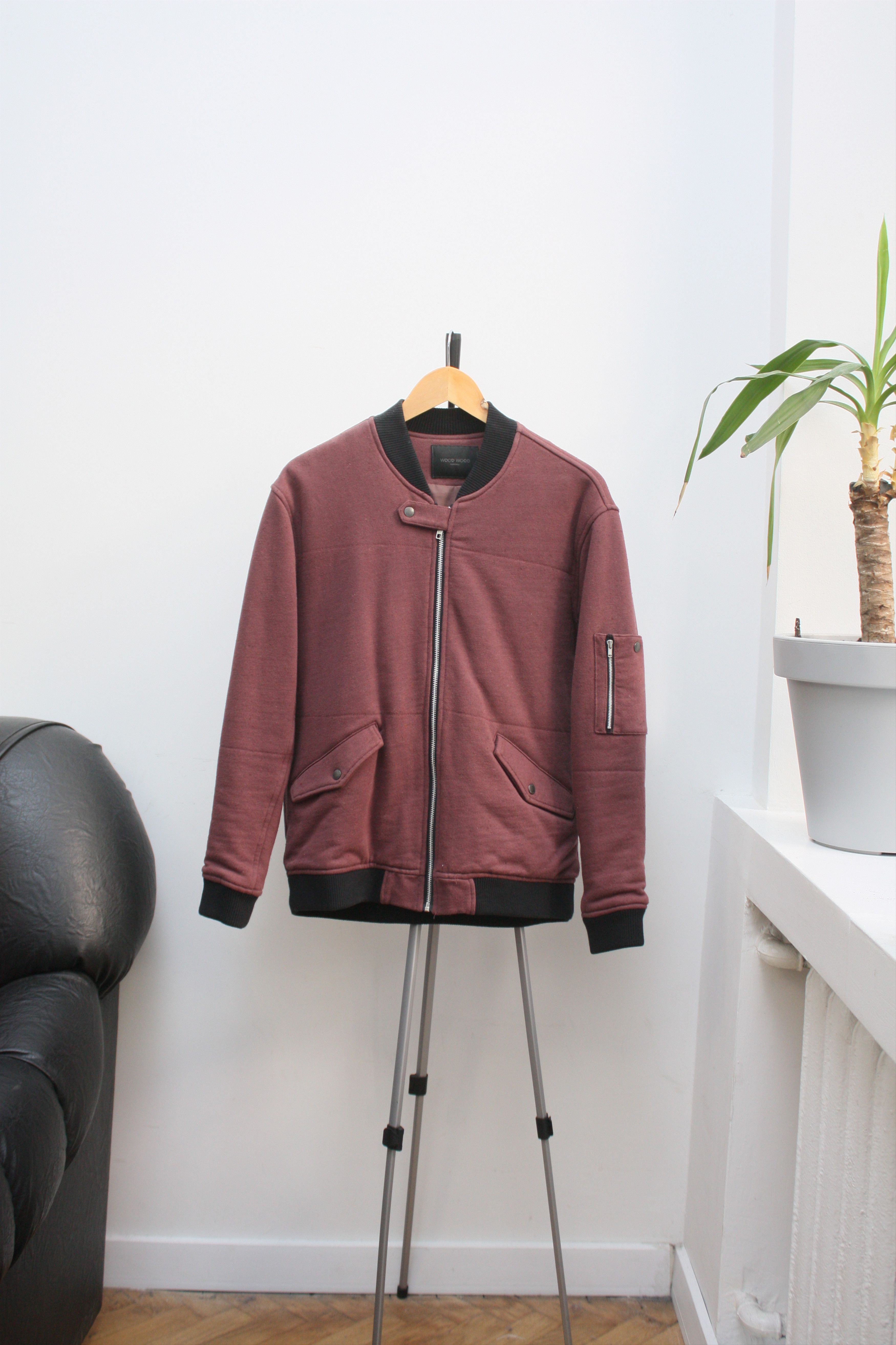 Wood Wood Wood Wood Burgundy Bomber Jacket Men's Size US S / EU 44-46 / 1 - 2 Thumbnail