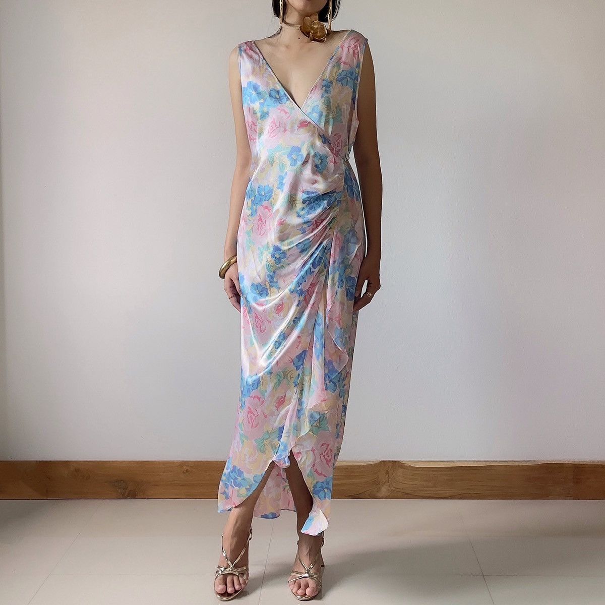 Victoria's Secret × Vintage Vintage 1990's Floral Satin Nightgown (S-M) Size S / US 4 / IT 40 - 2 Thumbnail