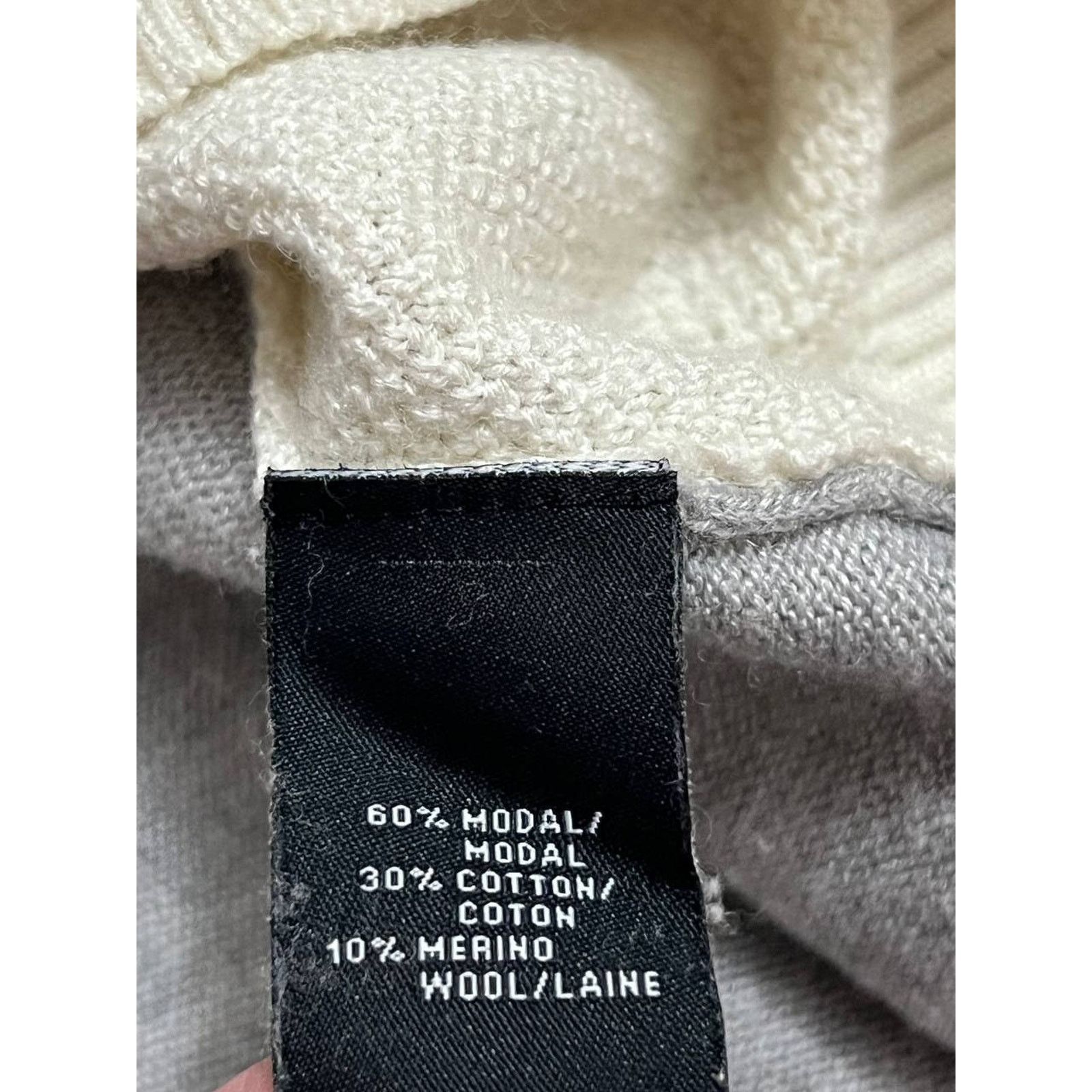 Lafayette 148 Lafayette 148 Mixed Media Gray Merino Sweater XL A001705 Size XL / US 12-14 / IT 48-50 - 6 Thumbnail
