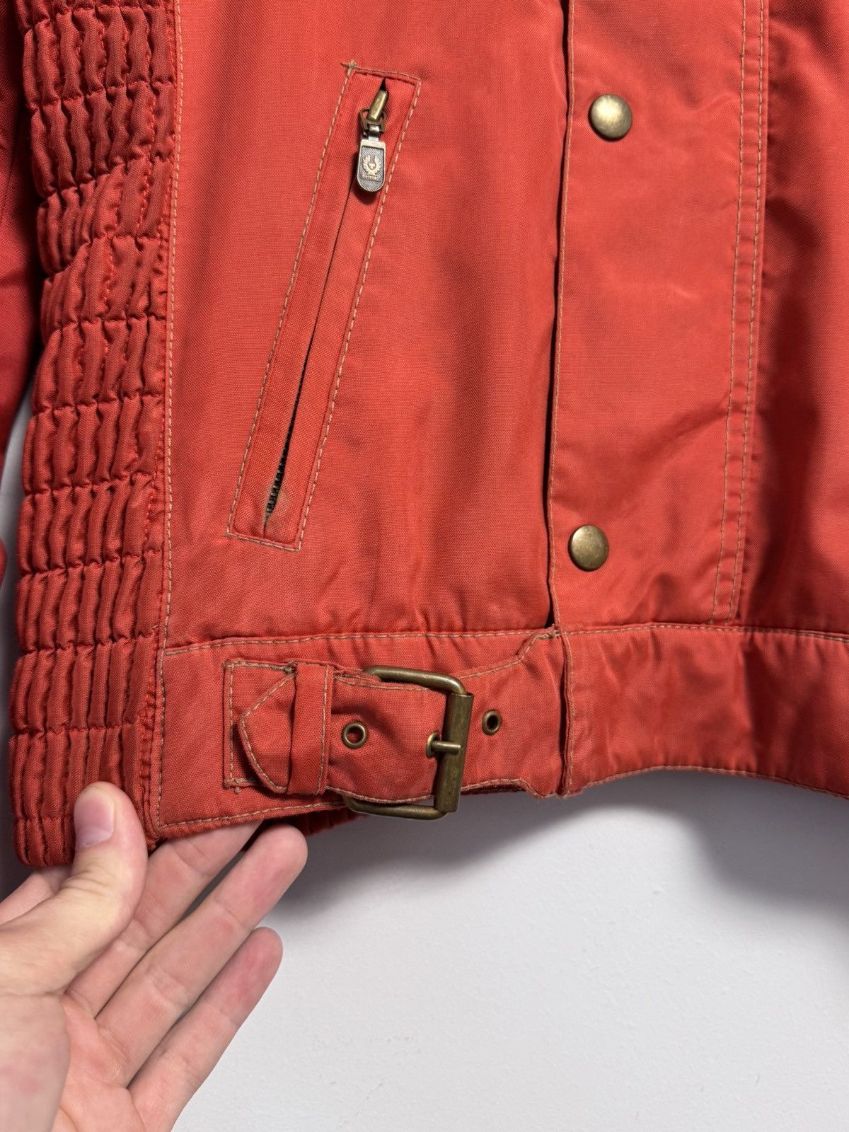 Belstaff × Vintage Belstaff Gold Label Cropped Moto Jacket Ramones Size L / US 10 / IT 46 - 6 Thumbnail