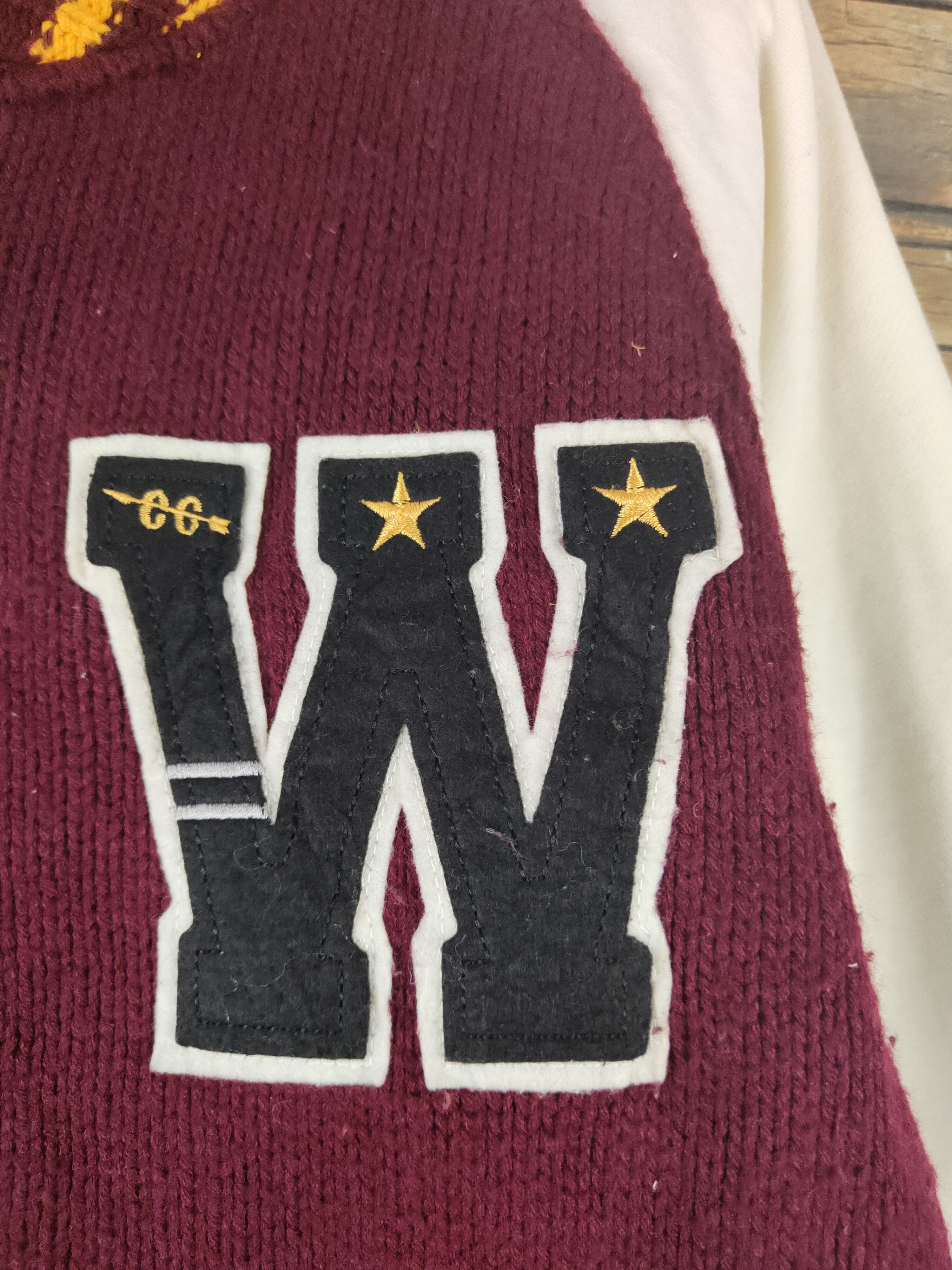 Vintage DL Japan vintage Maroon Varsity Jackets #1672 Size US M / EU 48-50 / 2 - 6 Thumbnail