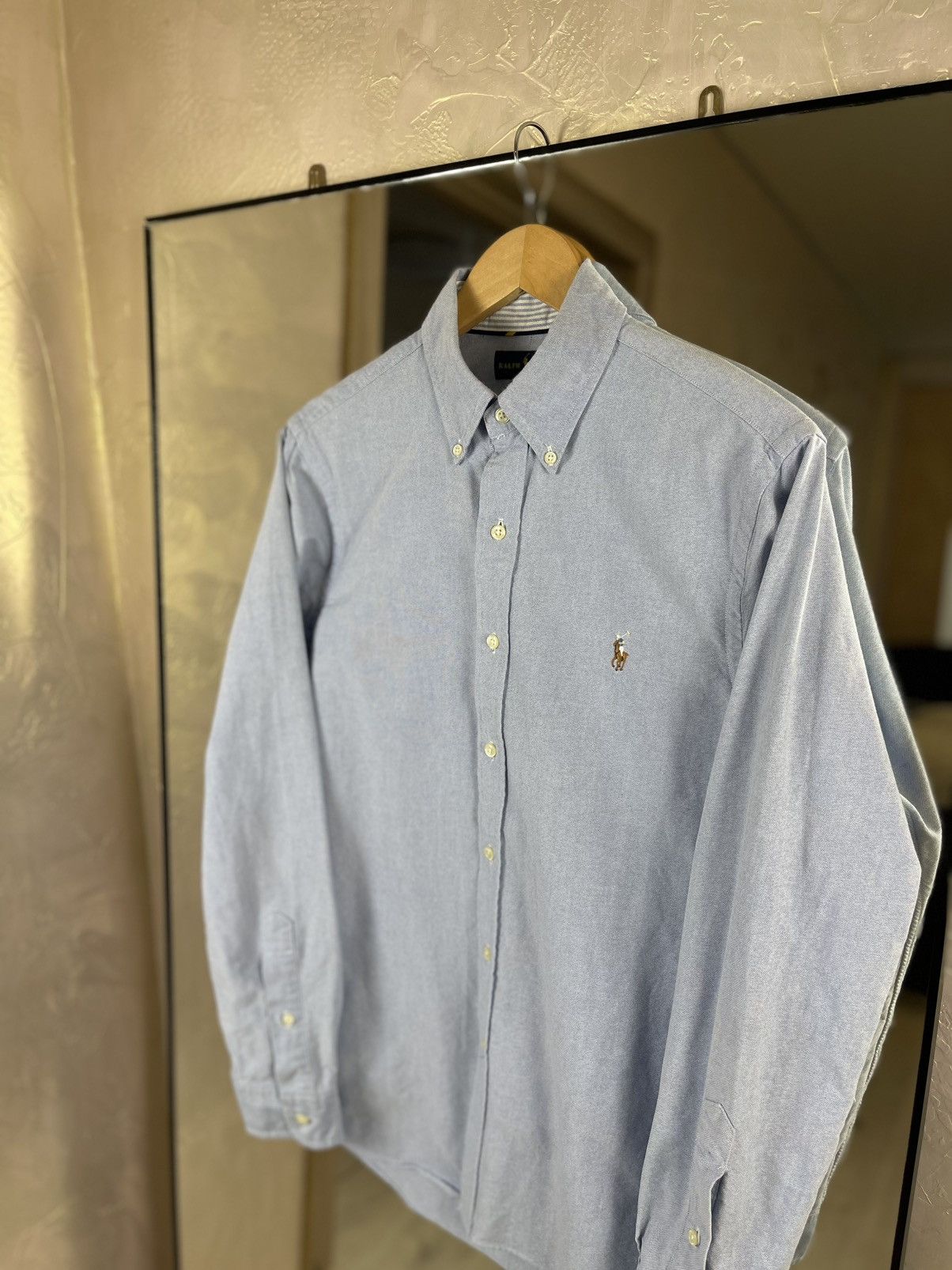 Polo Ralph Lauren Ralph Lauren Slim Fit Oxford Shirt – Premium Blue Marl Size US M / EU 48-50 / 2 - 6 Thumbnail