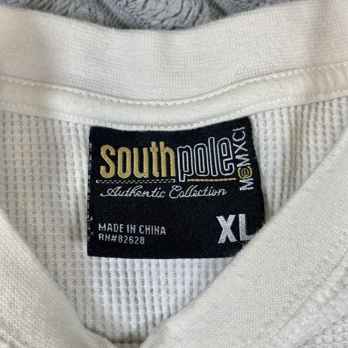 Southpole South Pole Men's Long Sleeve White Waffle Weave Crew Neck XL Size US L / EU 52-54 / 3 - 2 Thumbnail