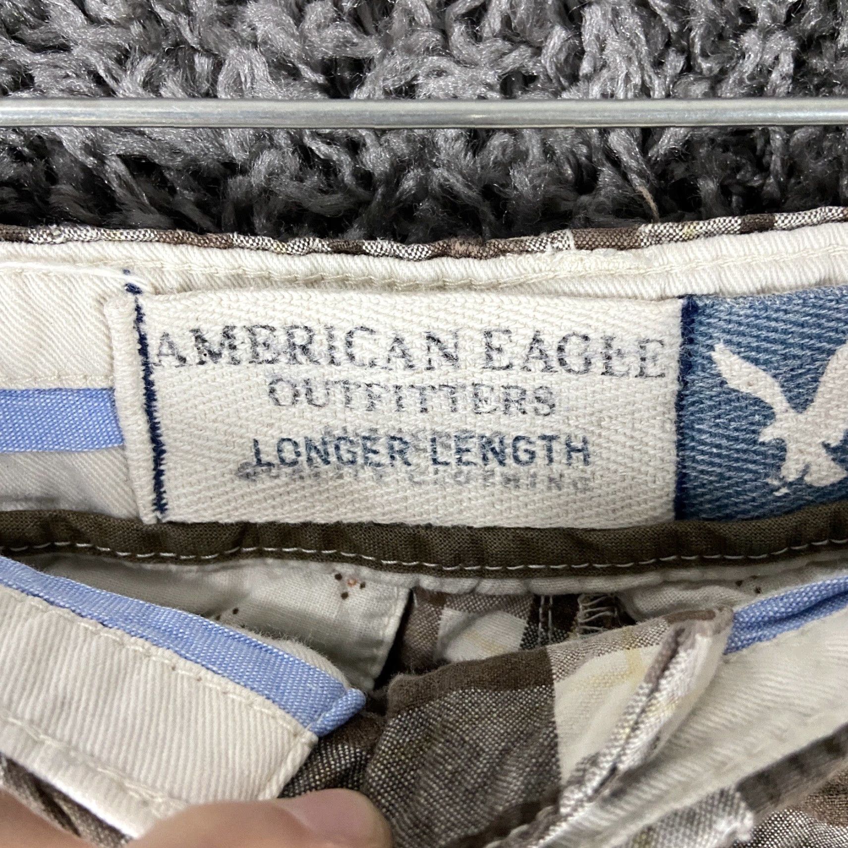 American Eagle Outfitters American Eagle Bermuda Shorts Men’s 28 Brown Plaid Longer Length Casual Moyen Size US 28 / EU 44 - 4 Thumbnail