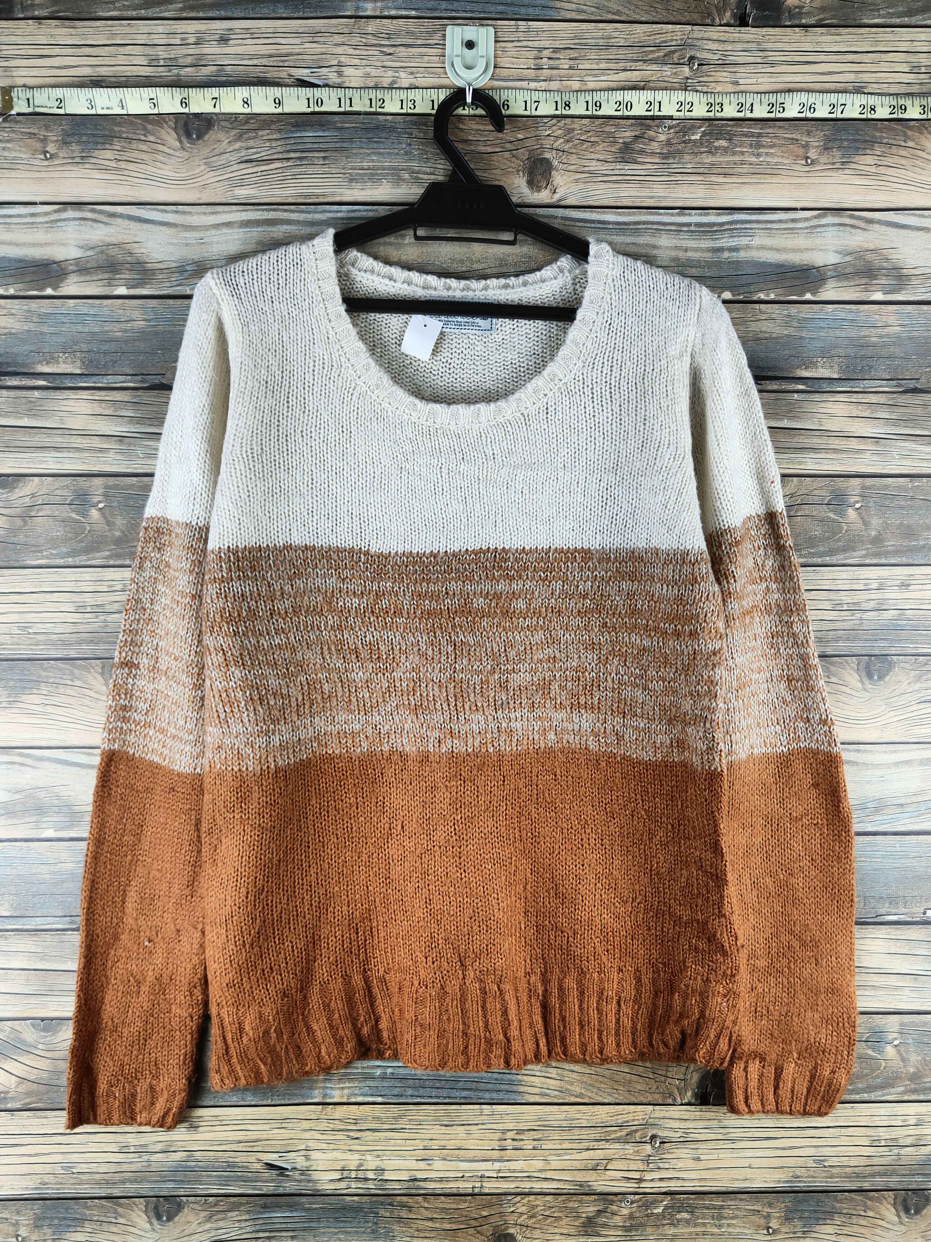 Japanese Brand DL Word Broken Brown Knitwear Sweatshirts #46-974 Size M / US 6-8 / IT 42-44 - 1 Thumbnail