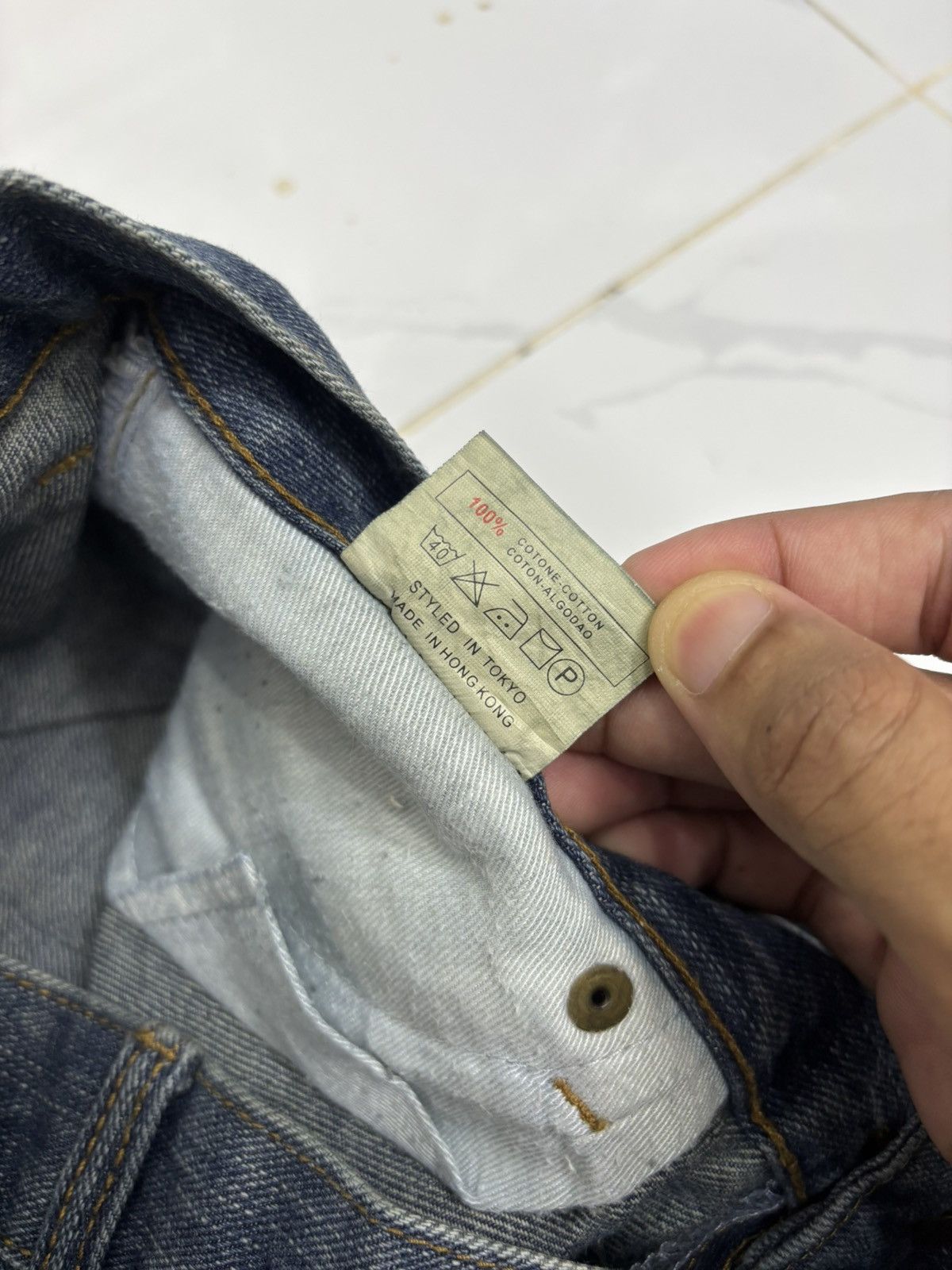 If Six Was Nine × Japanese Brand × Le Grande Bleu (L.G.B.) Cocobongo Tokyo Double Waist Flared Jeans Distressed Denim Size US 29 - 12 Thumbnail