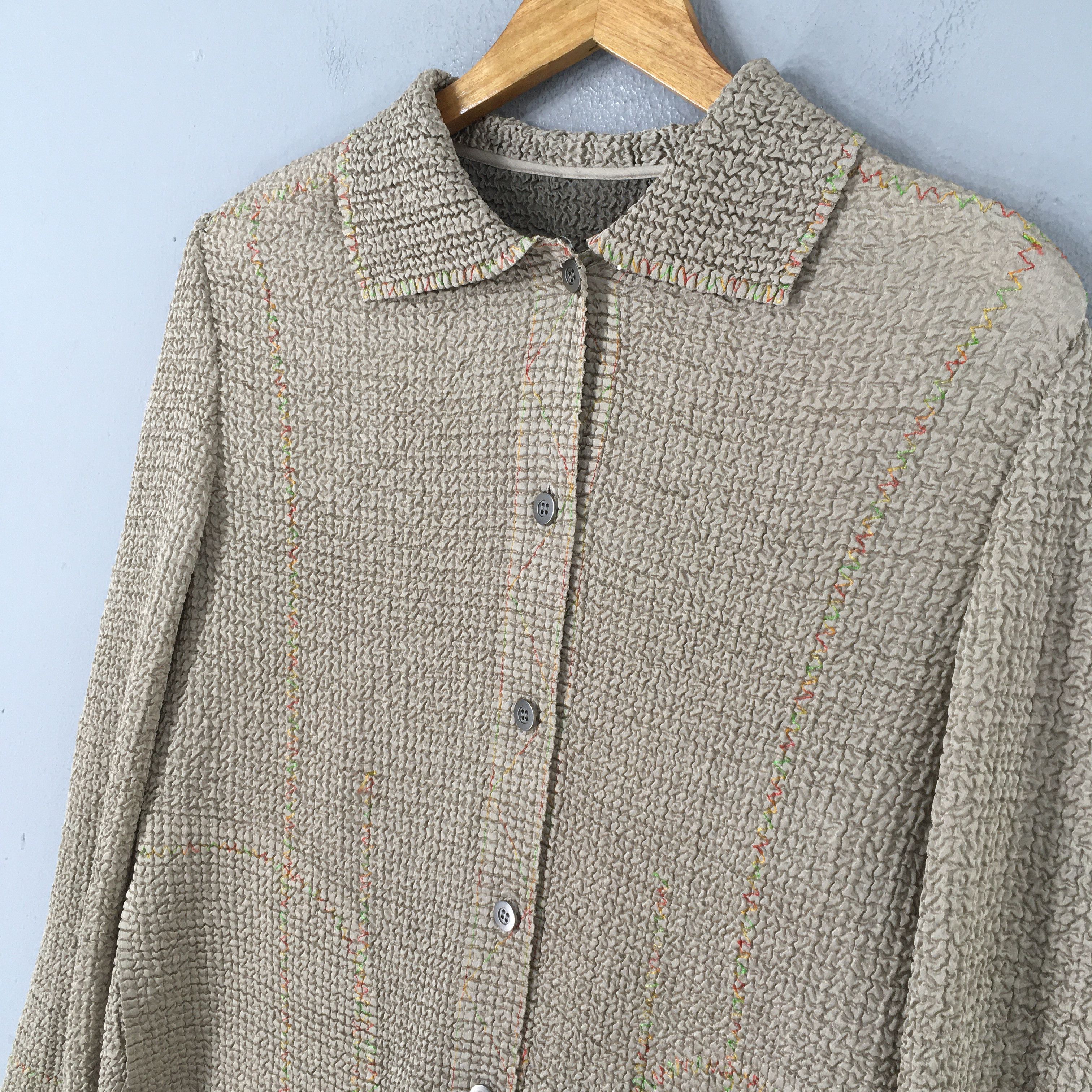 Vintage Vintage Japanese Casual Inspired Women Pleated Blouse Large Size L / US 10 / IT 46 - 3 Thumbnail