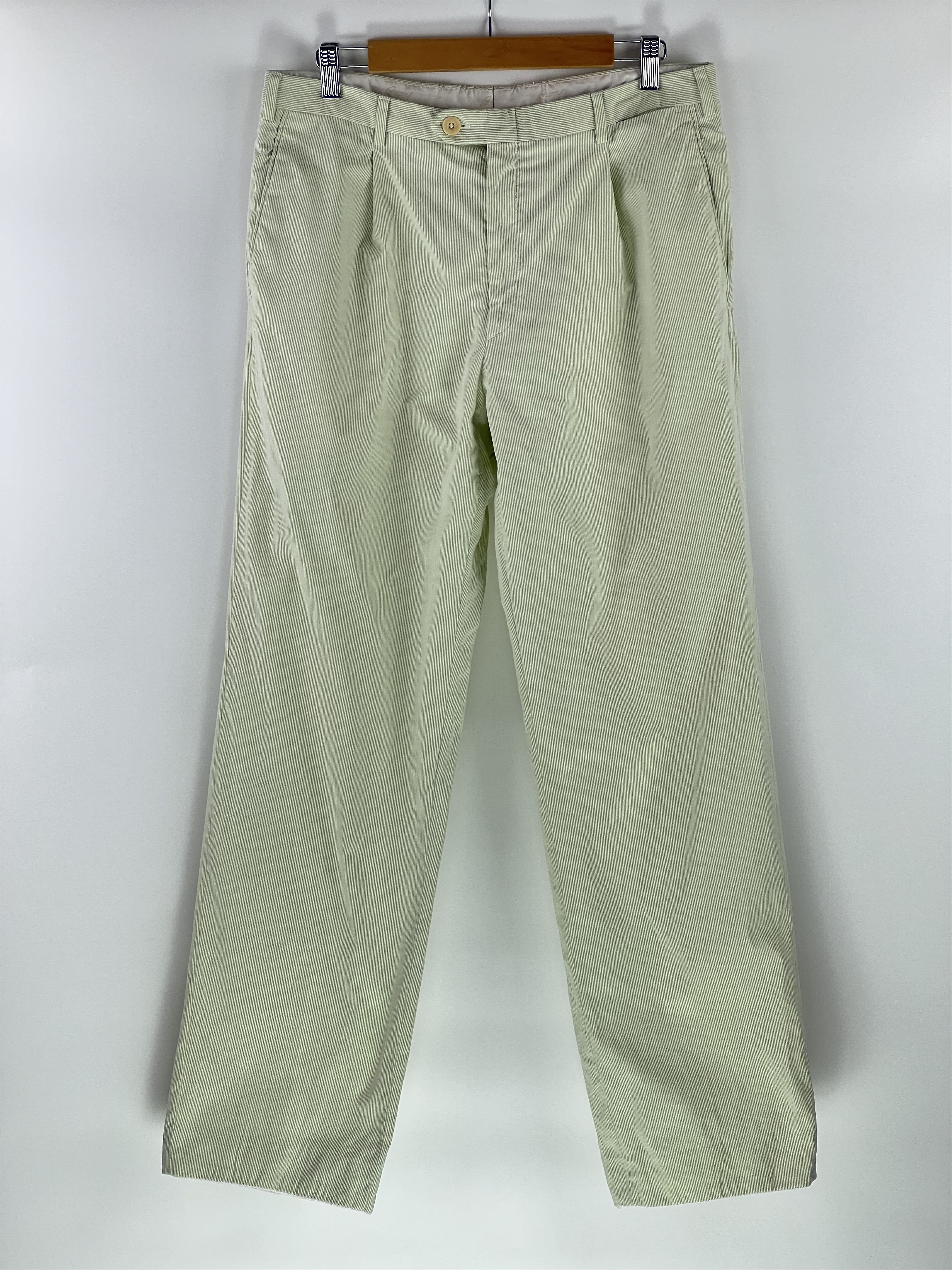 Brioni Brioni Cervinia Striped Cotton Pants Size 50 Size US 34 / EU 50 - 1 Thumbnail