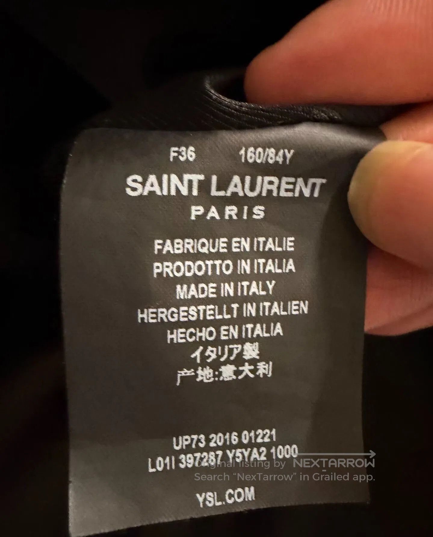 Saint Laurent Paris Saint Laurent Black Leather Biker Jacket. Size US S / EU 44-46 / 1 - 4 Thumbnail