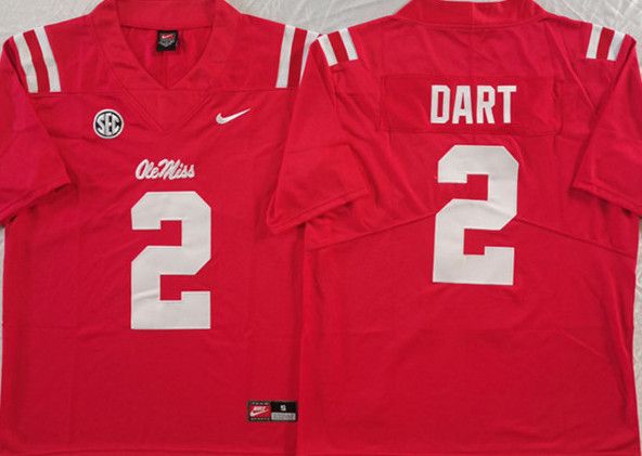 Other Men's Ole Miss Rebels #2 Jaxson Dart Red Stitched jersey Size US M / EU 48-50 / 2 - 1 Thumbnail