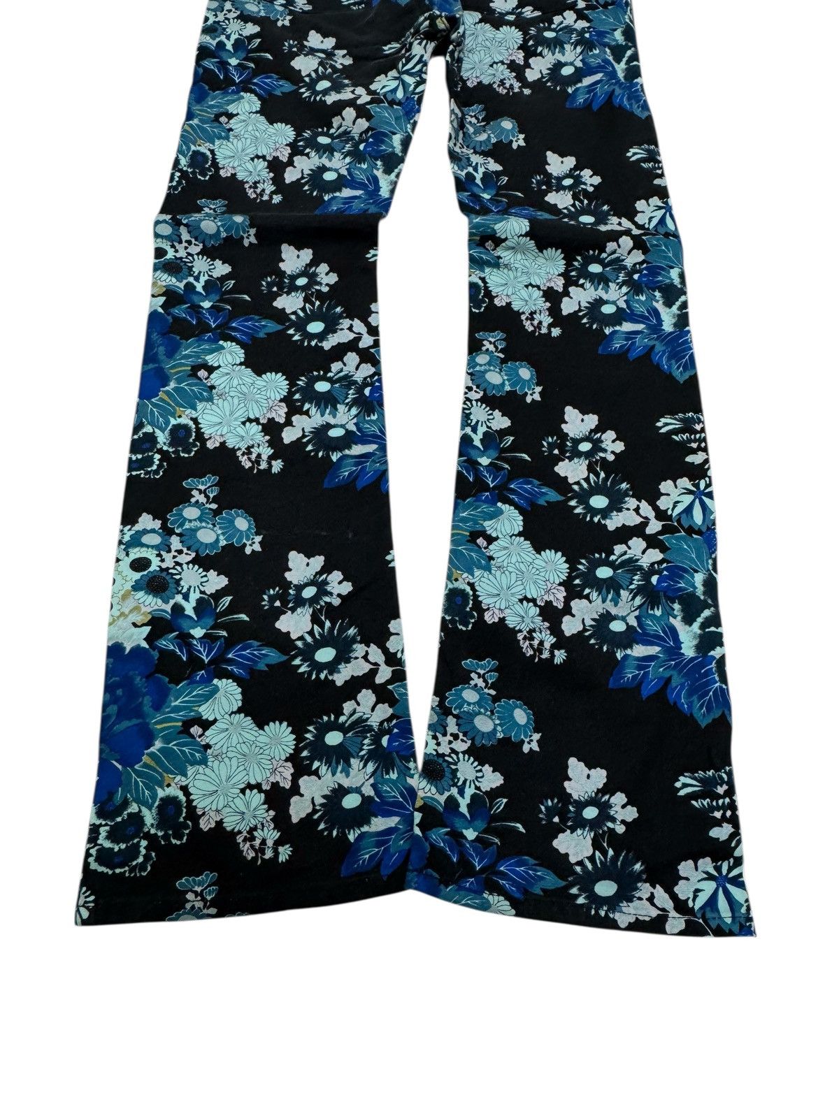 Vintage Vintage Glamdy Flared Floral Design Denim Pant Size US 28 / EU 44 - 11 Thumbnail
