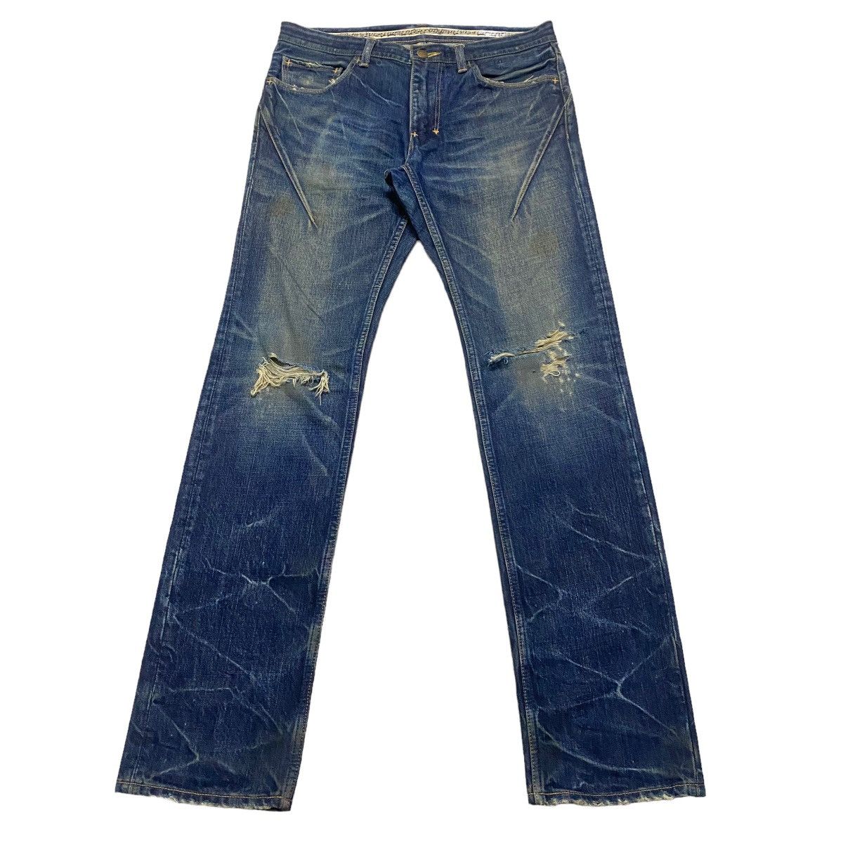 SS07 Number Nine Grunge Denim Jeans 'About A Boy'