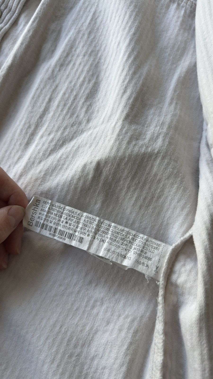 Bershka Bershka Cream Corduroy Shirt Size XS / US 0-2 / IT 36-38 - 3 Thumbnail