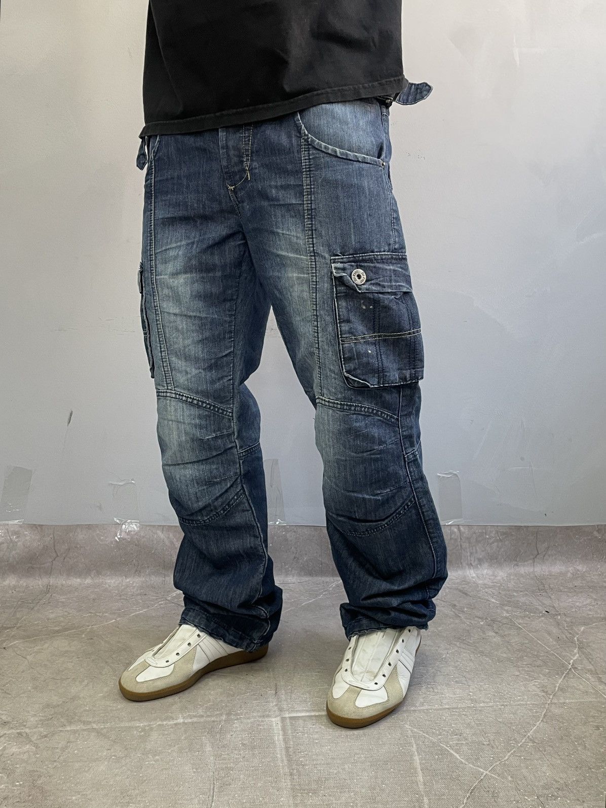 No Fear No Fear rap cargo pants denim hype y2k south pole style Size US 32 / EU 48 - 1 Thumbnail
