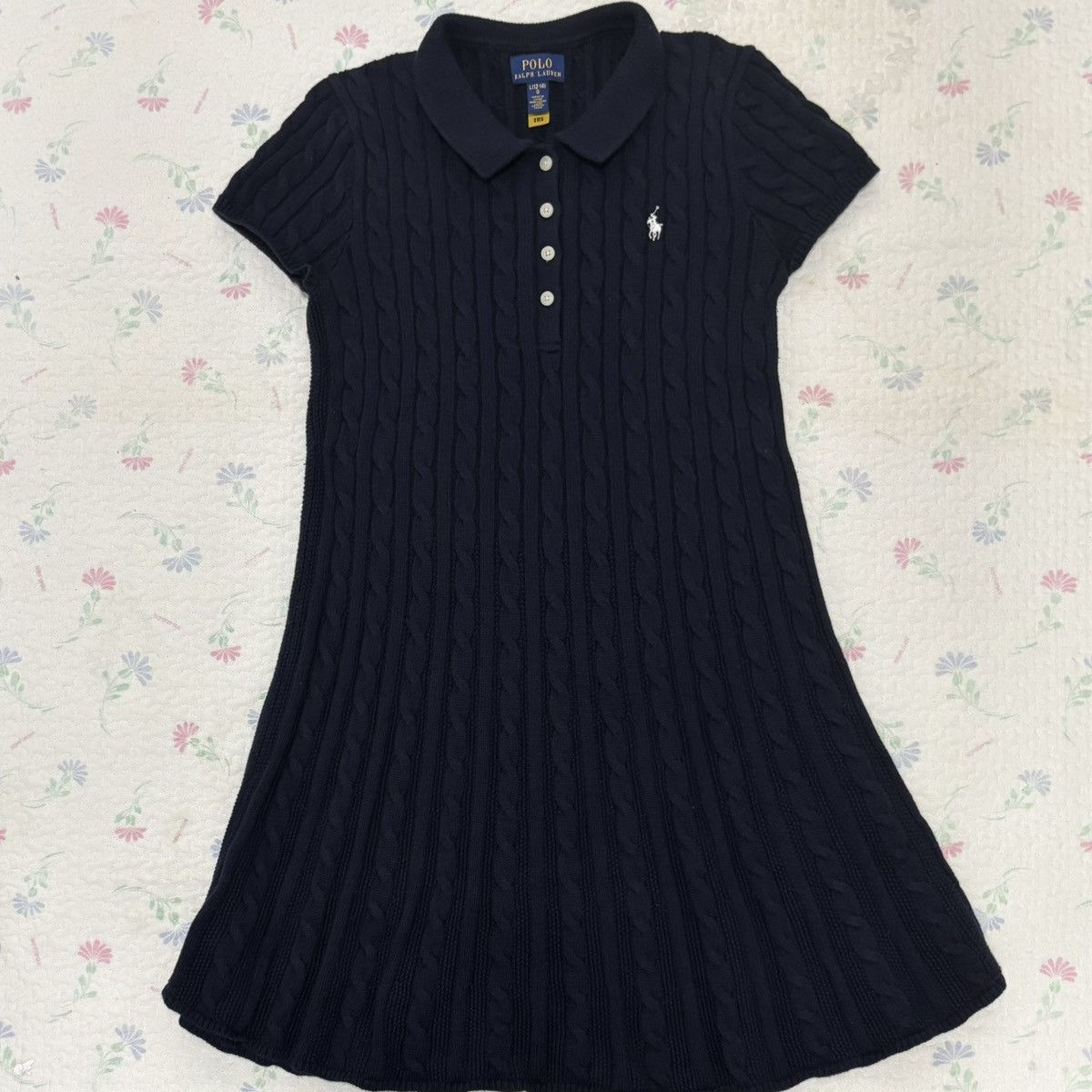 Polo Ralph Lauren Polo Ralph Lauren Cable Knit Short Sleeve Dress Size XS / US 0-2 / IT 36-38 - 1 Thumbnail