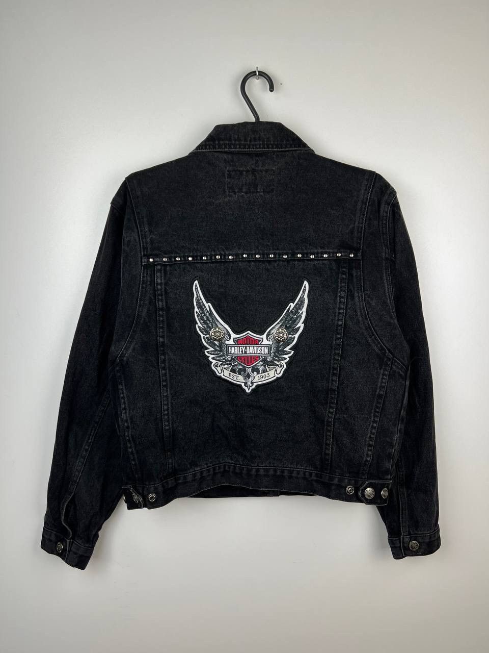 Harley Davidson × Vintage Harley Davidson motor cycles denim jacket wmns size M Size M / US 6-8 / IT 42-44 - 2 Thumbnail