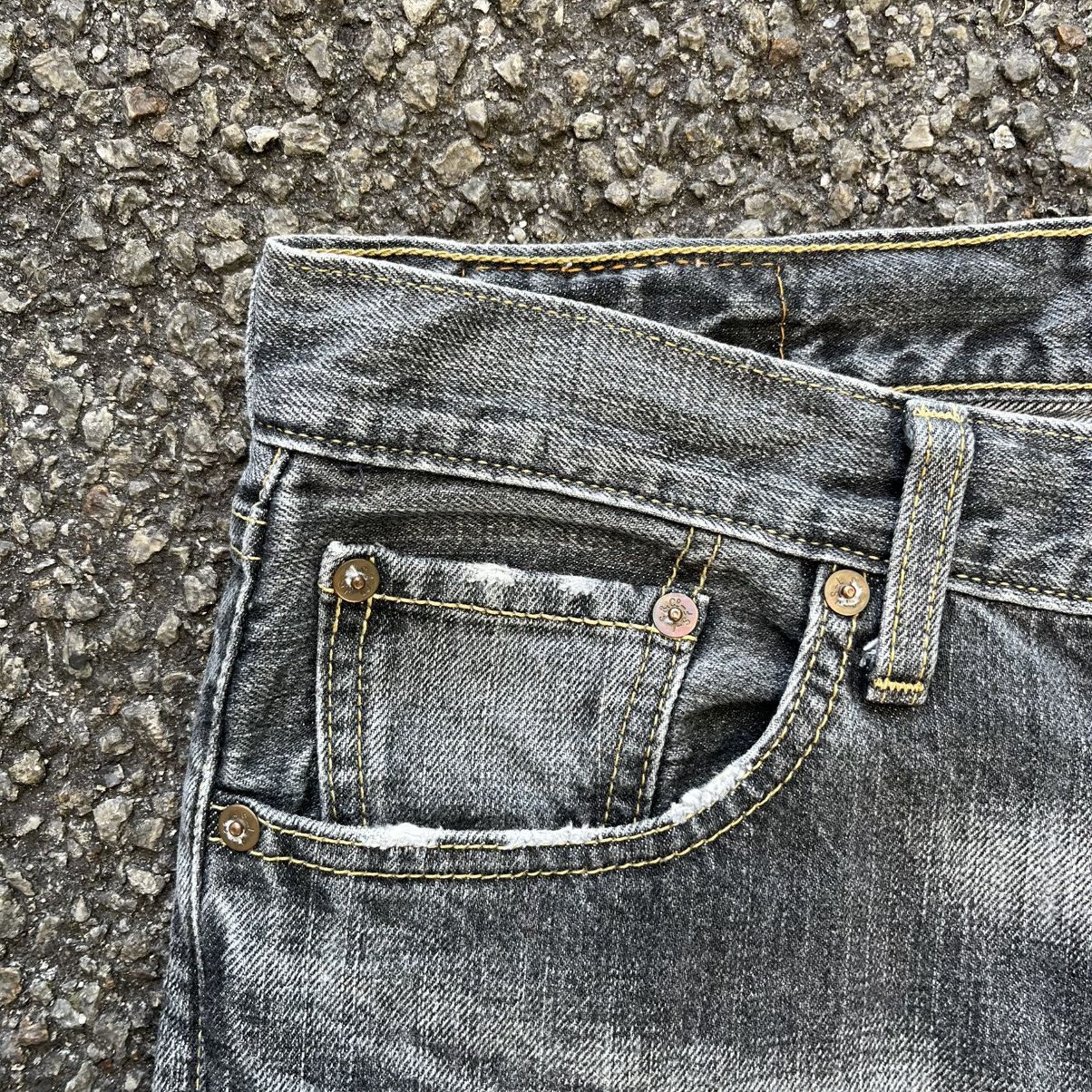 Levi's Vintage Levi’s 502 Black Faded Distressed Denim Jeans Pants Size US 29 - 5 Thumbnail