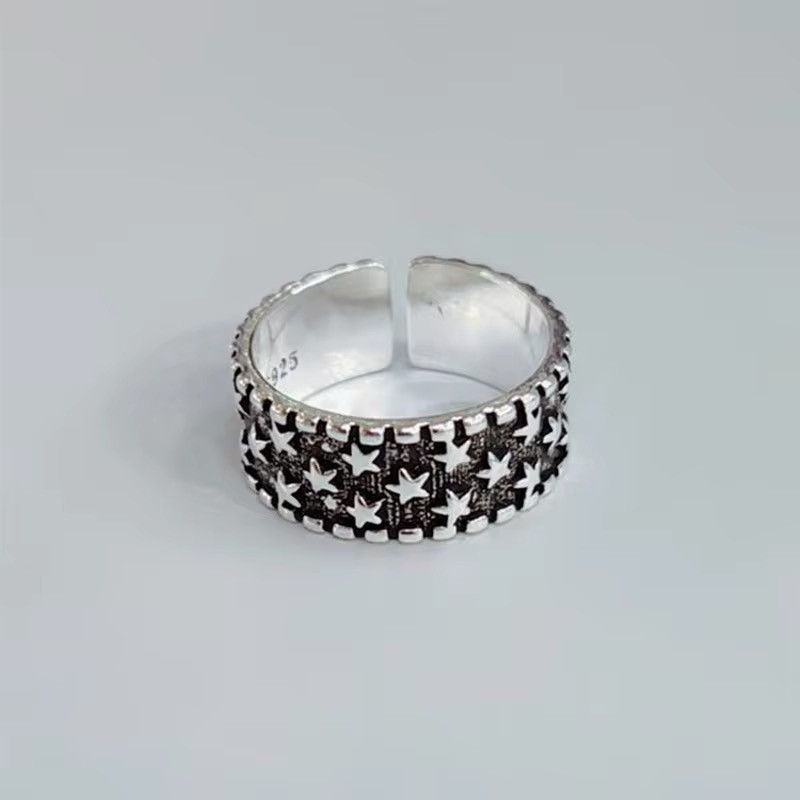 Jewelry Star Pattern Cuff Rings Size ONE SIZE - 4 Thumbnail