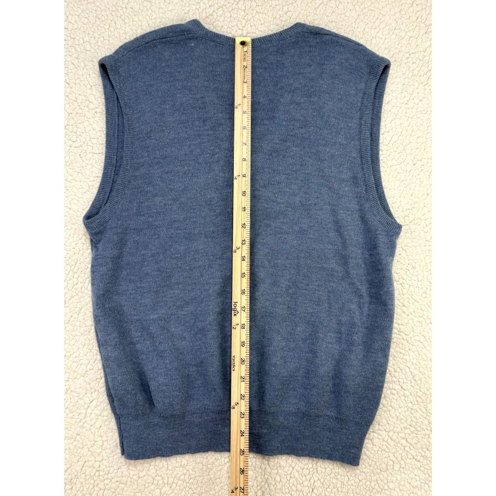 Vintage VINTAGE Puritan XL Blue Knit Sweater Vest Mens 80s 90s USA V-Neck Sleeveless Size US XL / EU 56 / 4 - 6 Thumbnail