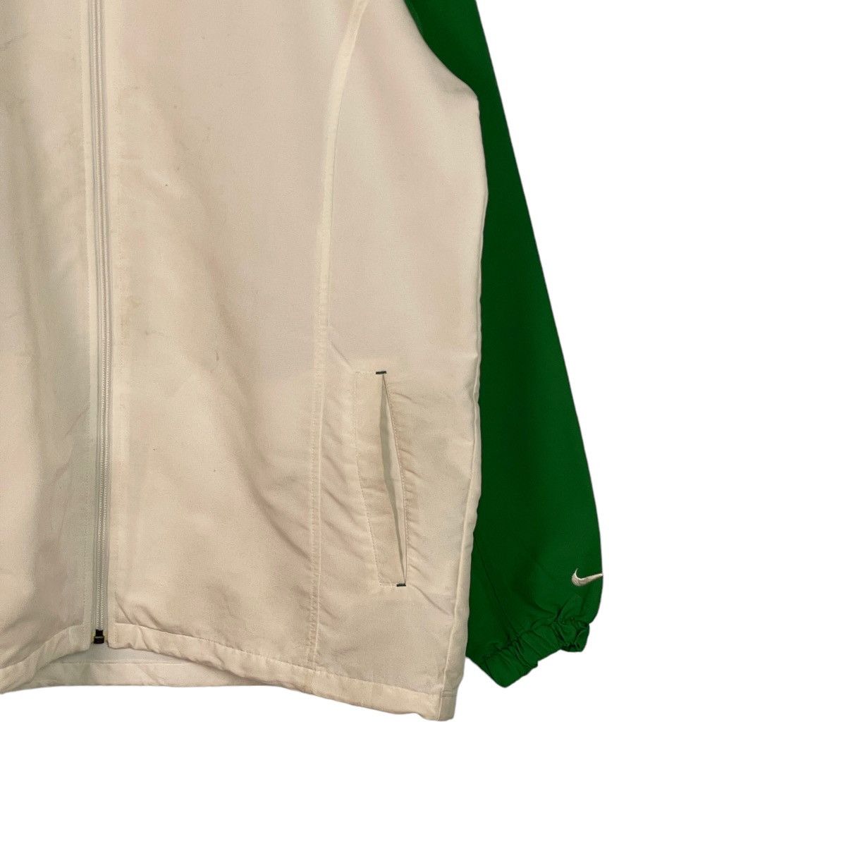 Nike 🔥LAST PRICE🔥 Nike Rare Green White Zipper Windbreaker Size US L / EU 52-54 / 3 - 4 Thumbnail