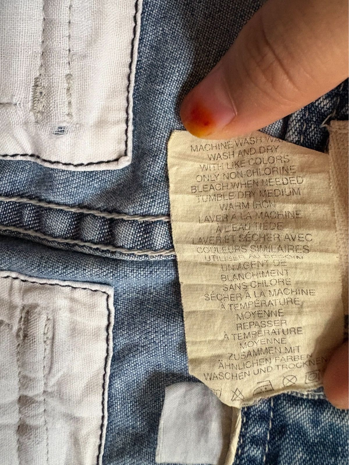 Gap Vintage Cargo GAP Blue Wash Distressed Loose Baggy Jeans Size US 28 / EU 44 - 11 Thumbnail