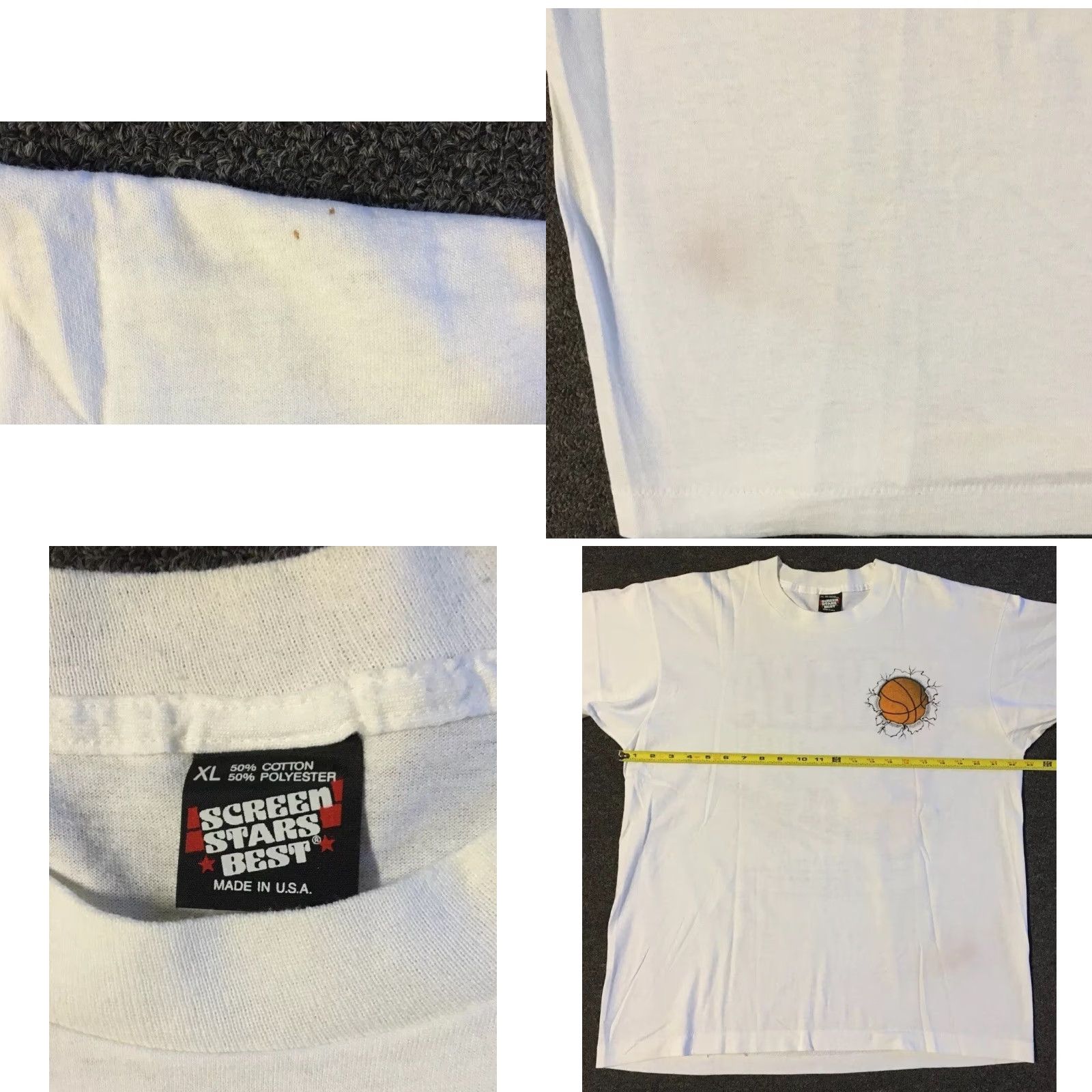 Vintage VINTAGE NABA Inter City Basketball Tournament Shirt M White Short Sleeve Men 90s Grunge Sports College USA Size M Size US M / EU 48-50 / 2 - 8 Thumbnail