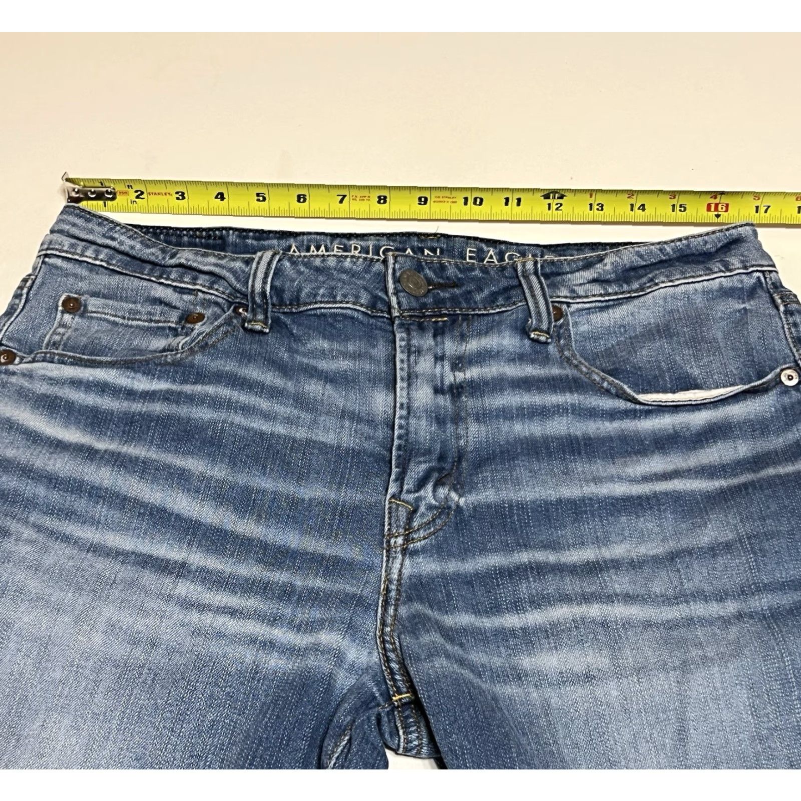 American Eagle Outfitters American Eagle Outfitters Jeans Bootscut Denim 5-Pocket Regular 33x28 33x30 Mens Blue Vintage No Size US 33 - 3 Thumbnail
