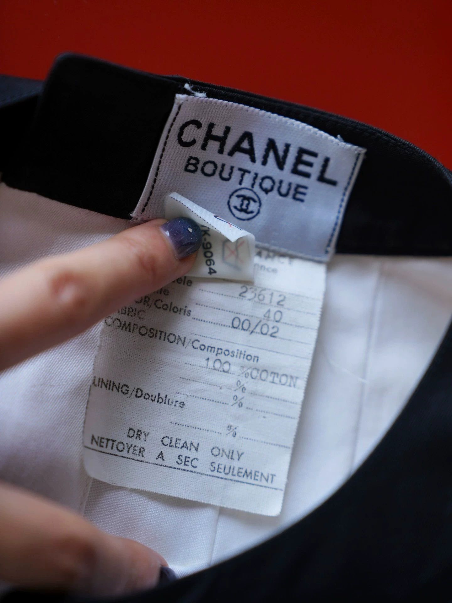 Chanel Chanel 1986/87 Runway Karl Lagerfeld Black&White Cotton Dress Size M / US 6-8 / IT 42-44 - 9 Thumbnail