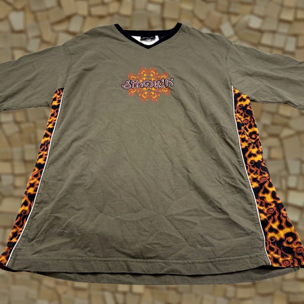 Oakley 90s ロンt フレイムス ファイヤー old skate USA Oakley × Vintage 90s Oakley Vintage Flame Skull Logo T-shirt | Grailed