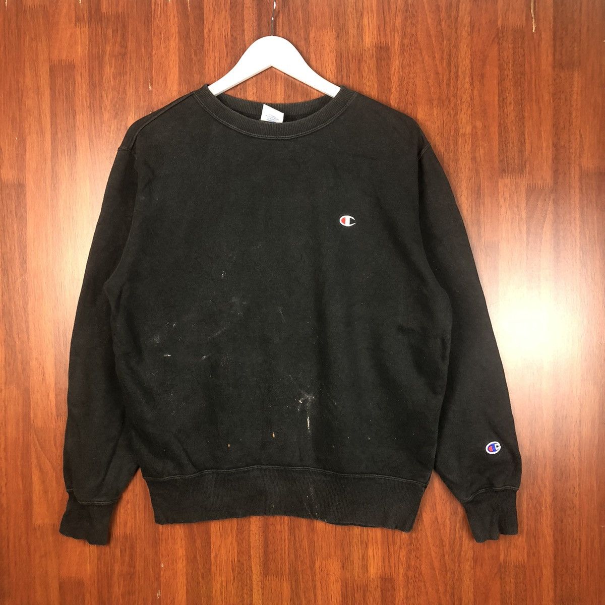 Vintage black champion sweatshirt hotsell