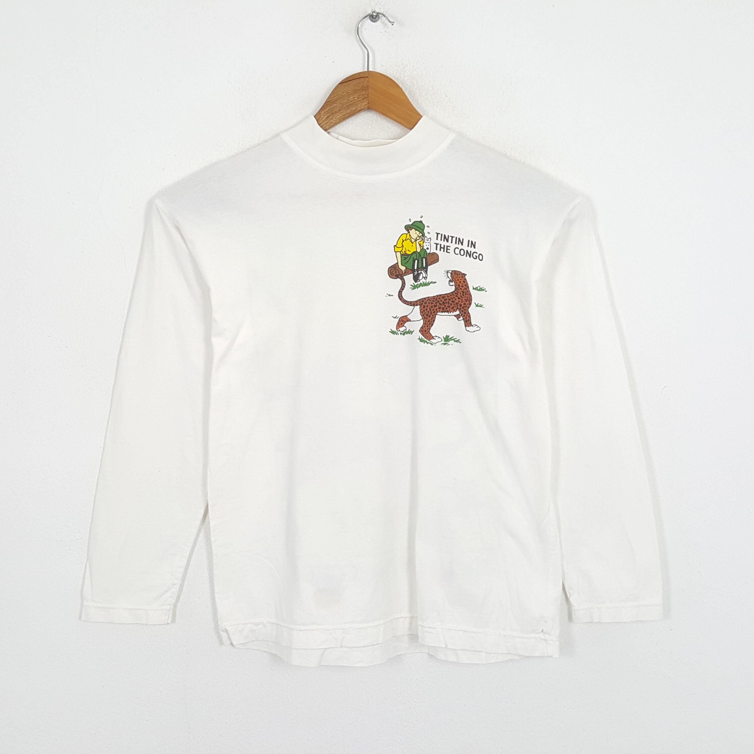 Vintage Vintage TINTIN IN THE CONGO American Cartoon Movie T-Shirts Size US L / EU 52-54 / 3 - 3 Thumbnail