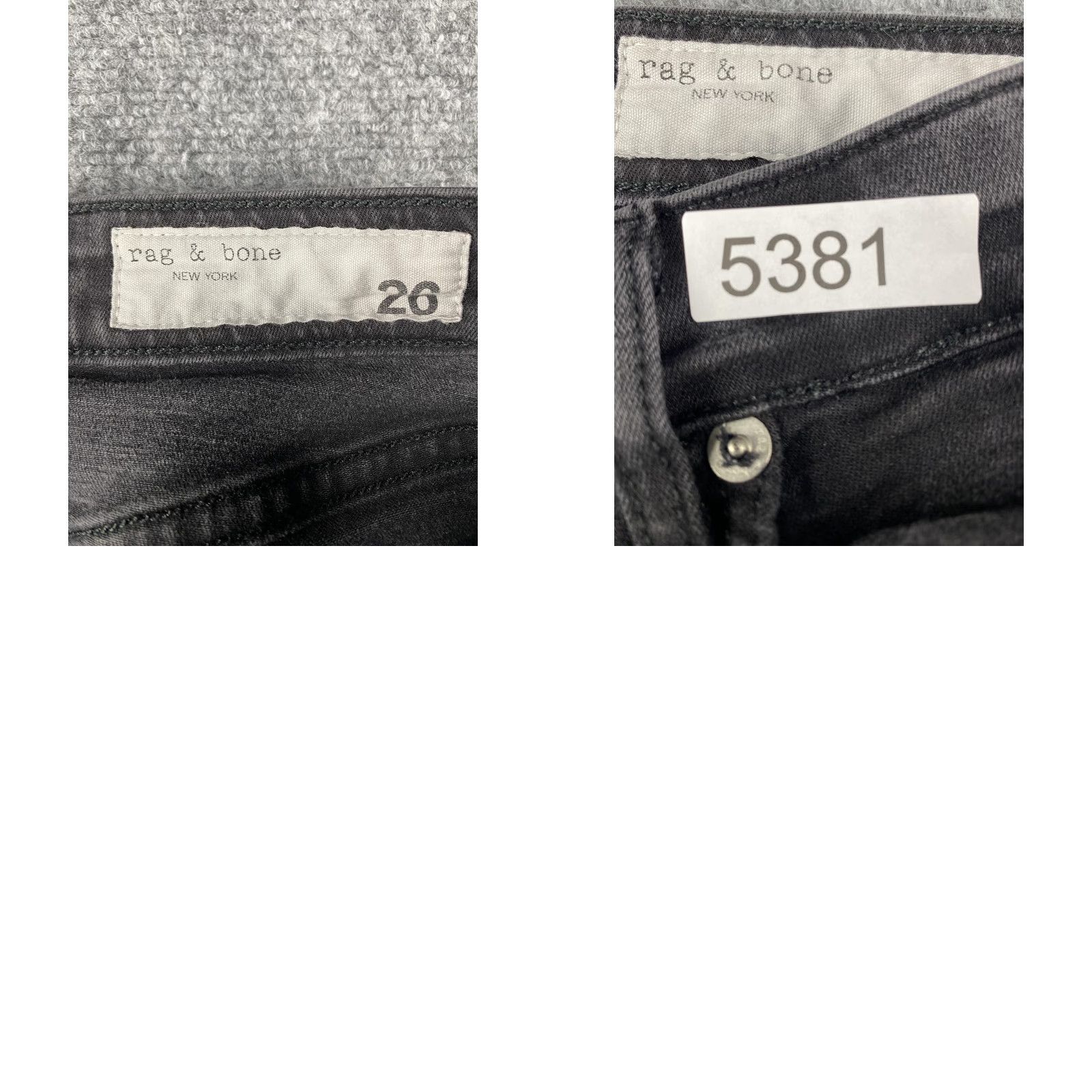 Rag & Bone rag & bone Jeans Womens 26 Black Cate Mid-Rise Skinny Stretch Made in USA Denim Size 26" / US 2 / IT 38 - 9 Thumbnail