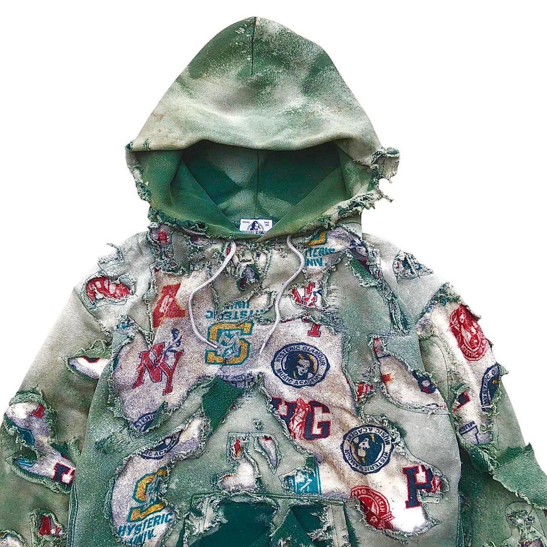 Hysteric Glamour Hysteric Glamour Reconstructed Hoodie BORO Size US M / EU 48-50 / 2 - 1 Thumbnail