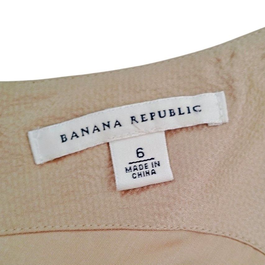 Banana Republic Banana Republic 100% Gold Silk Pleated Lined Cocktail Dress Size M / US 6-8 / IT 42-44 - 3 Thumbnail