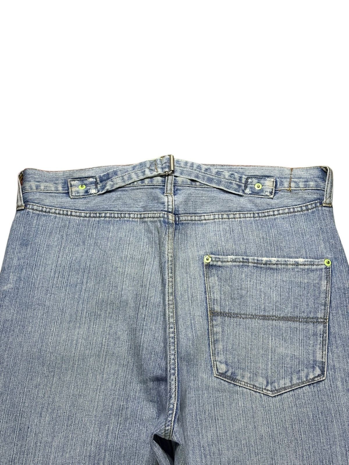 Japanese Brand Vintage Japanese Brand Blue Wash Sashiko Rip Bootcut Jean Size US 34 / EU 50 - 8 Thumbnail