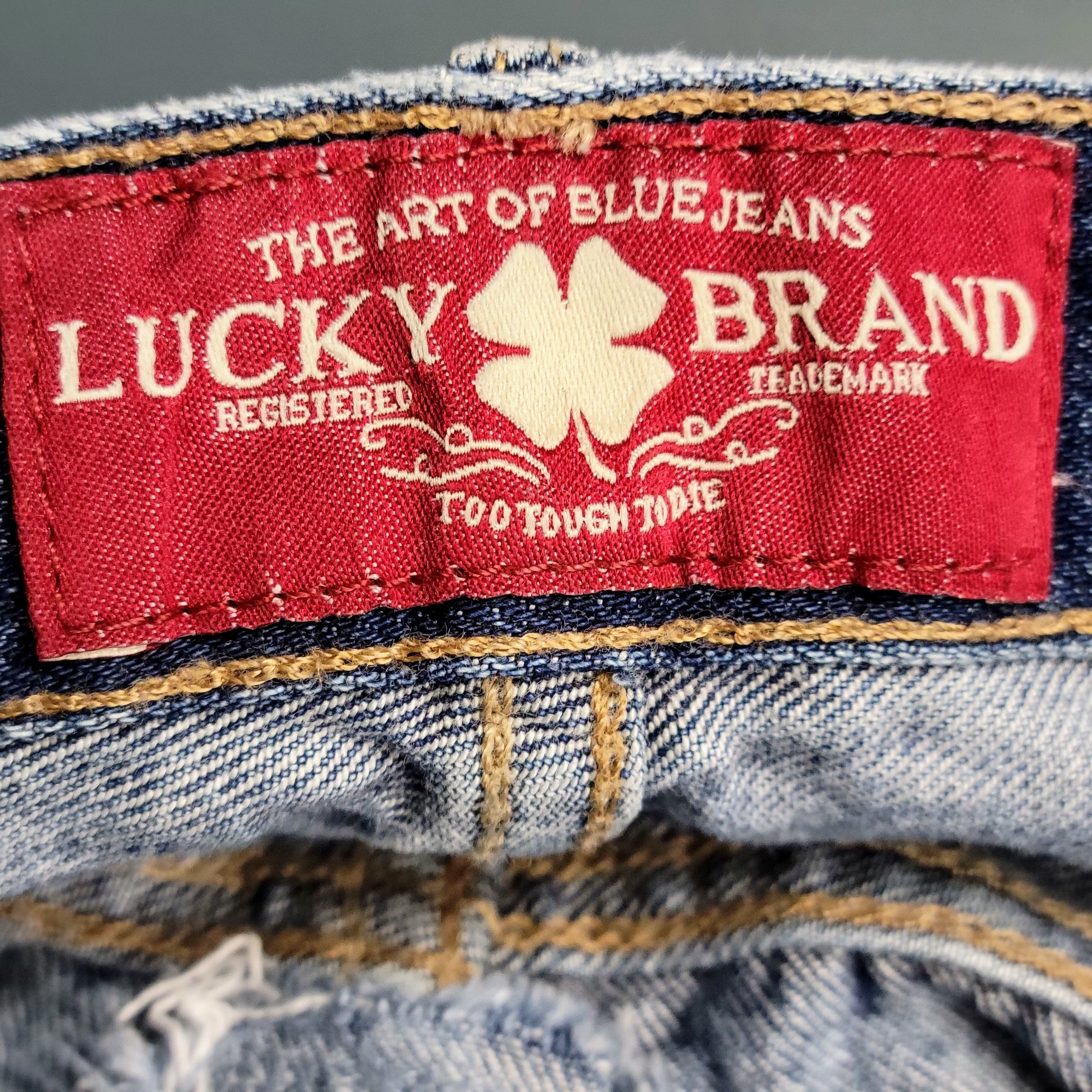 Lucky Brand Lucky Brand Vintage Button Fly High Rise Distress Blue Jeans Size 28" / US 6 / IT 42 - 12 Thumbnail
