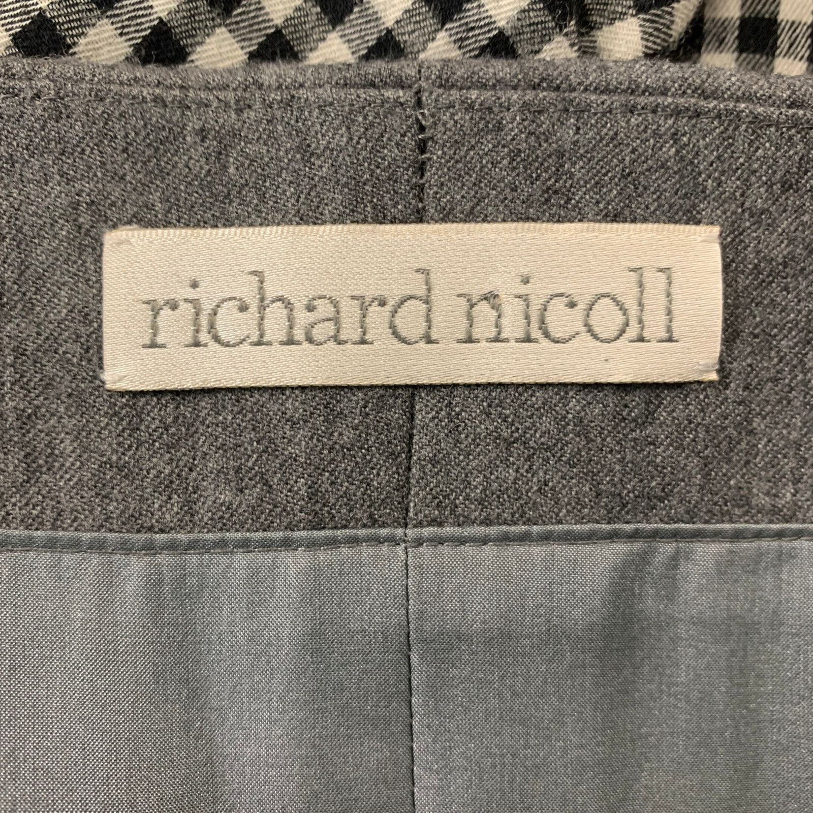 Other RICHARD NICOLL Green Black White Wool Cashmere Dress Size M / US 6-8 / IT 42-44 - 6 Thumbnail