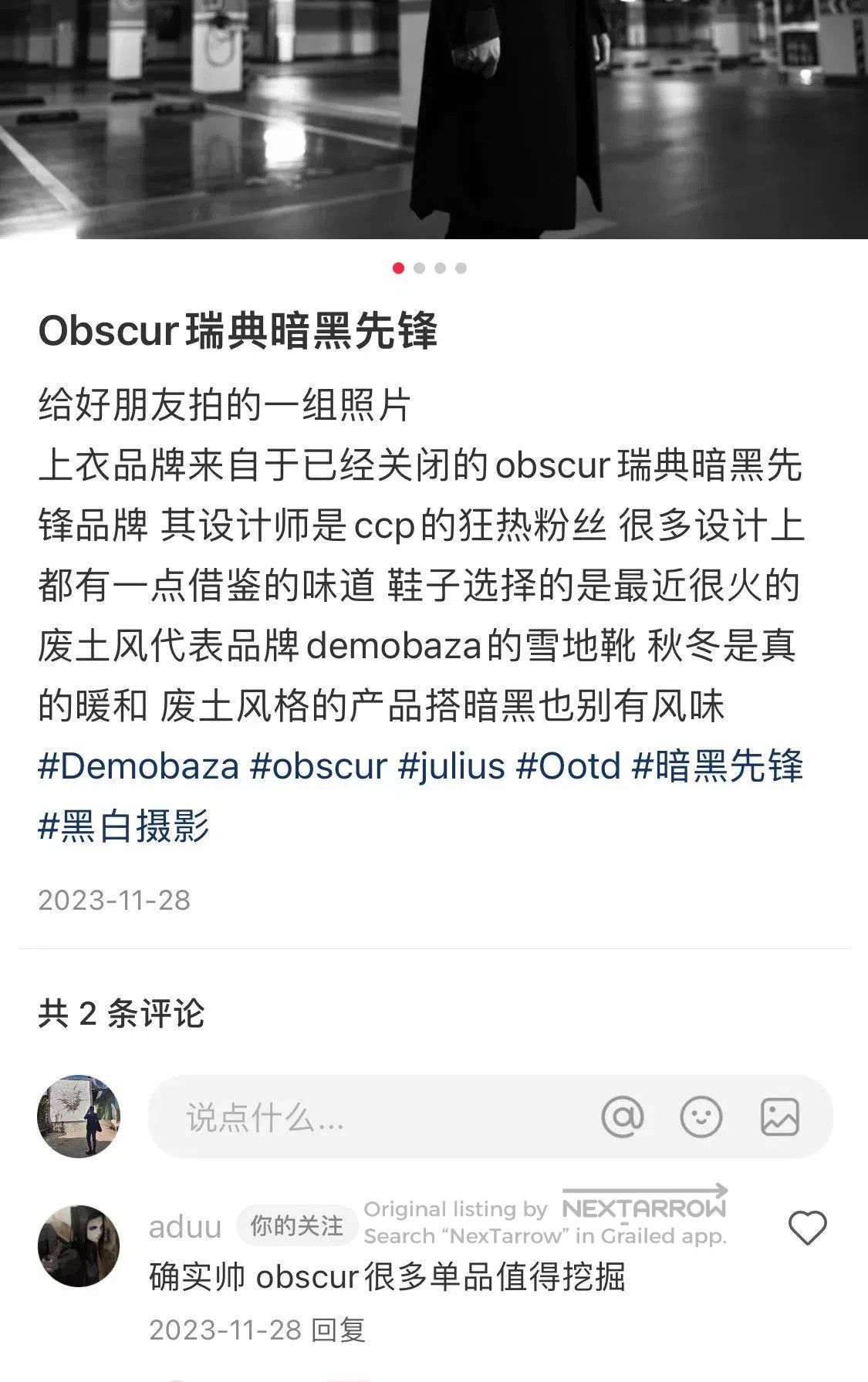 Obscur Obscur Dark Avant. Size US M / EU 48-50 / 2 - 9 Thumbnail