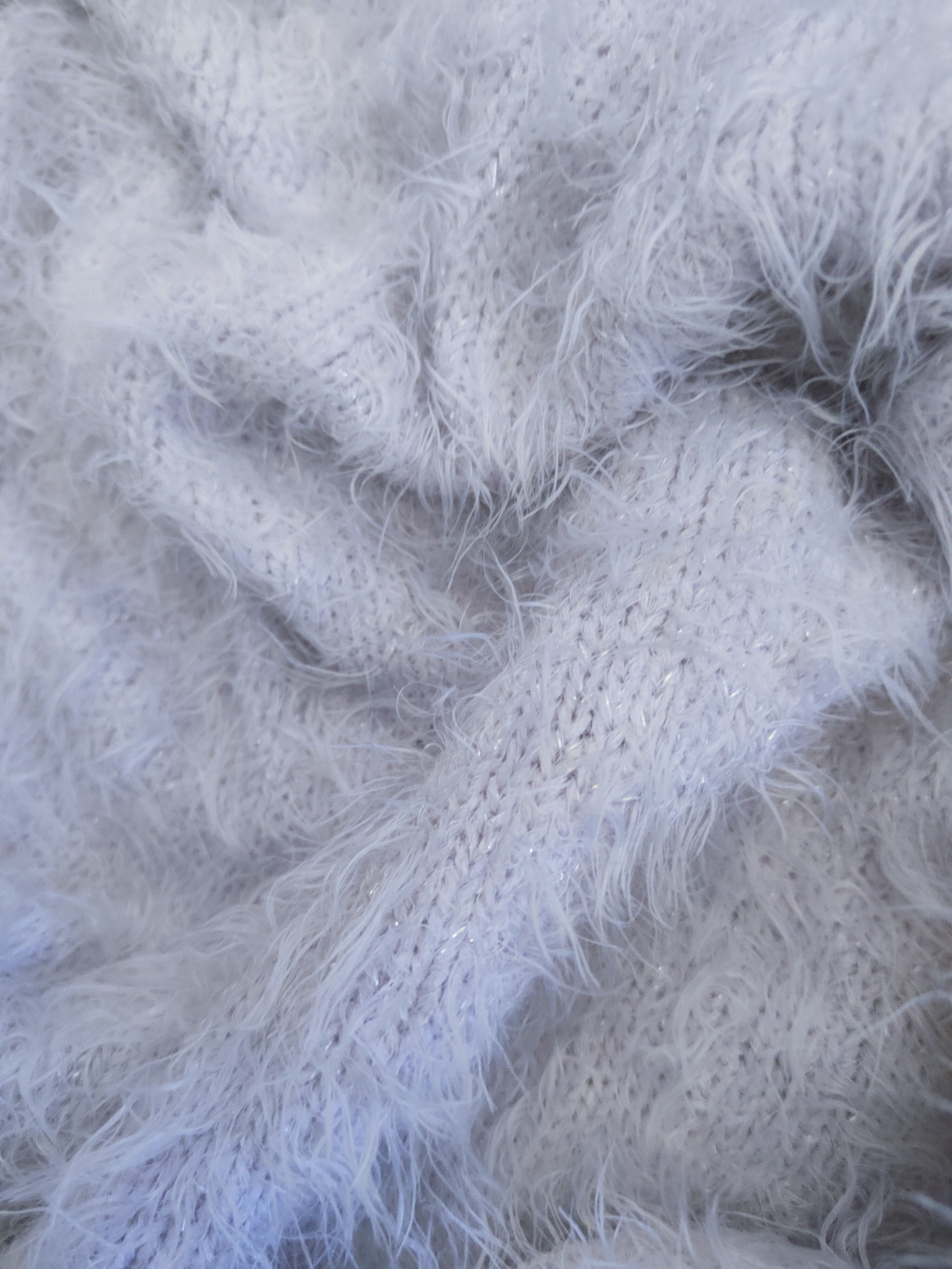 Japanese Brand DL Shoo La Rue Silver Fur Mohair shaggy Knitwear #46-438 Size M / US 6-8 / IT 42-44 - 11 Thumbnail