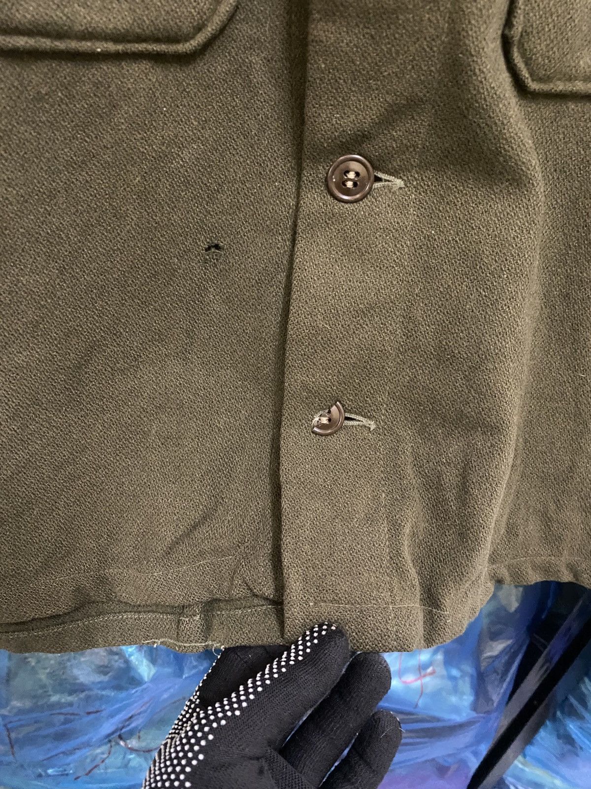 Other Vintage WWII Era US Army Wool Field Shirt Olive Green Size US M / EU 48-50 / 2 - 7 Thumbnail