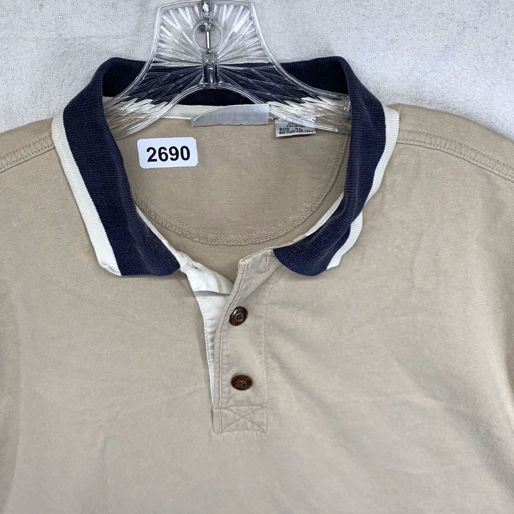 Vintage EXXON Mobil Polo Shirt Uniform Men XL Beige Short Sleeve Gas Station Oil Industry Size US XL / EU 56 / 4 - 7 Thumbnail