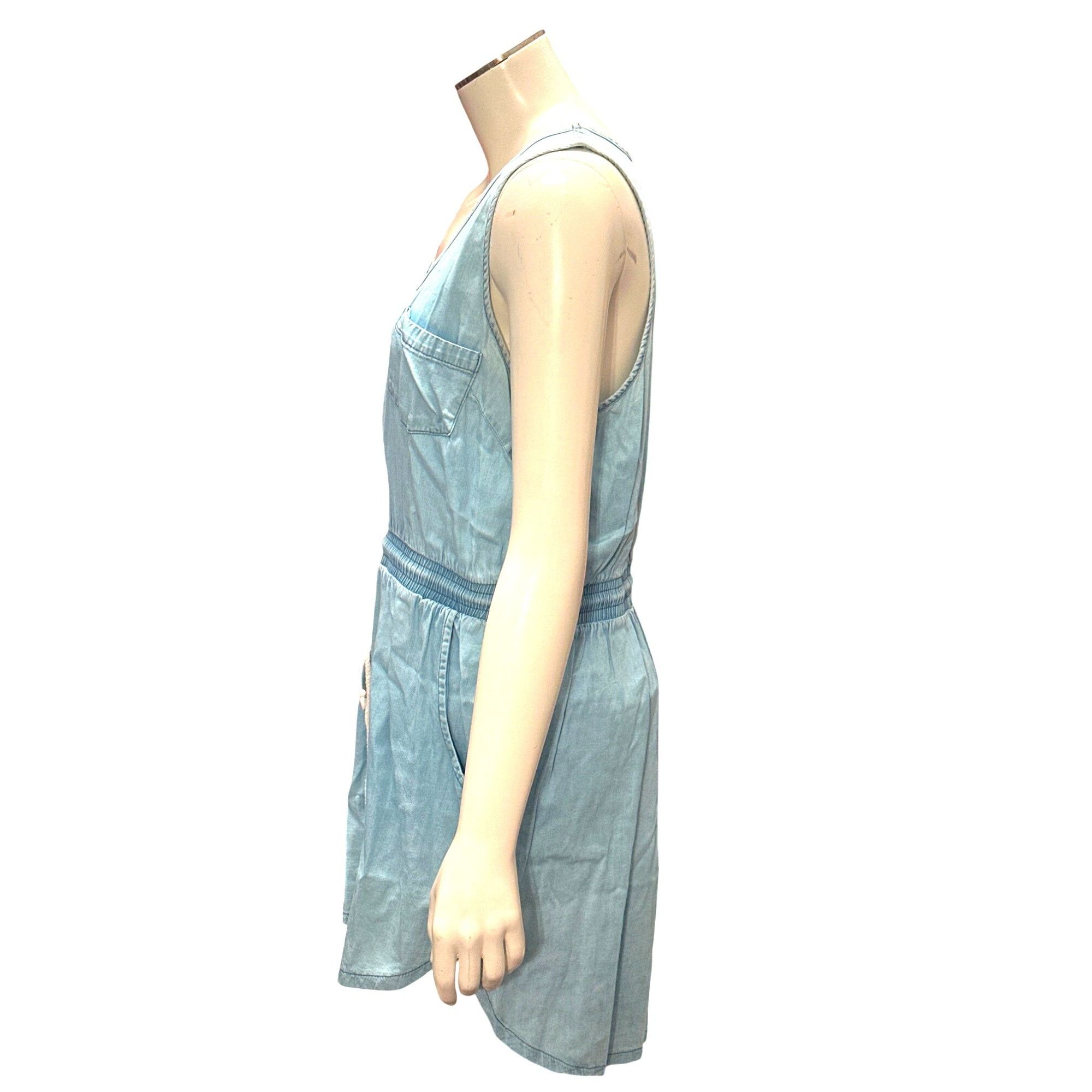 Other Active USA Light Blue Tank Dress Medium Rope Tie Waist Pocke Size M / US 6-8 / IT 42-44 - 3 Thumbnail