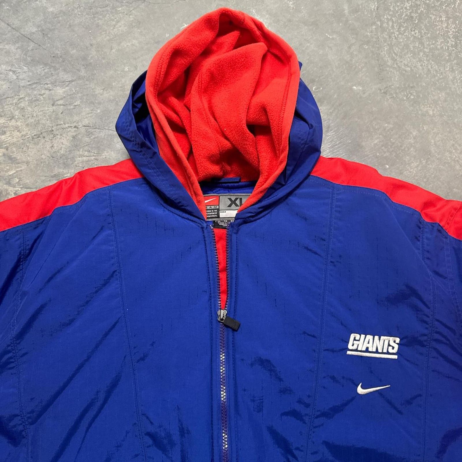 Nike × Vintage Vintage 90s Nike New York Giants NFL Football Puffer Jacket Size US XL / EU 56 / 4 - 2 Thumbnail