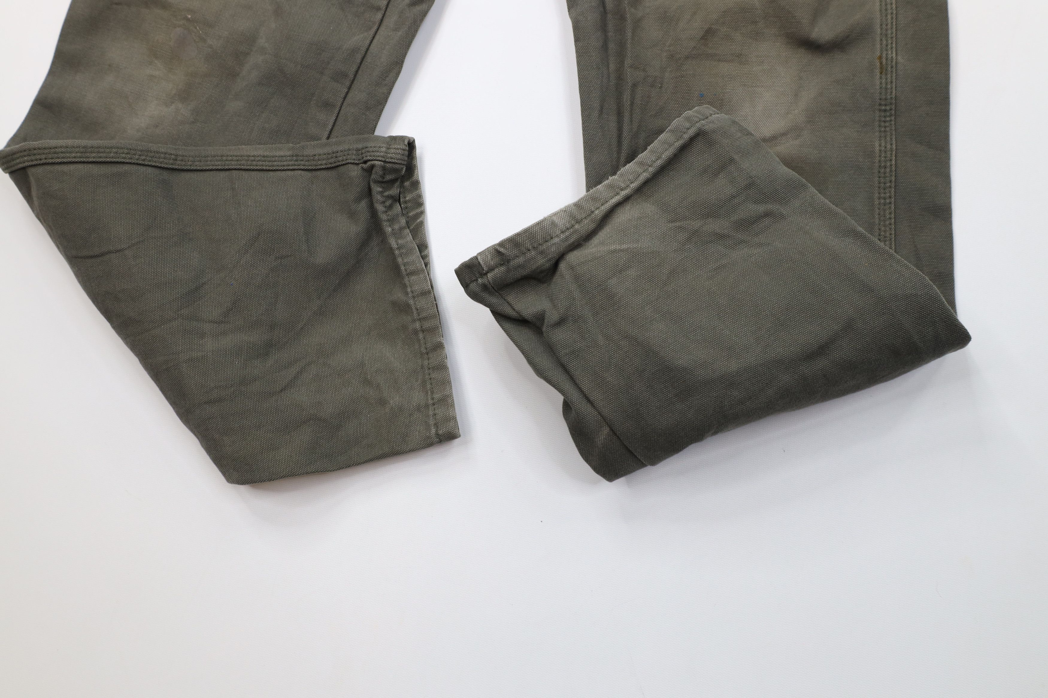 Dickies Vintage Y2K Dickies Canvas Dungaree Pants Workwear Green Size US 33 - 8 Thumbnail
