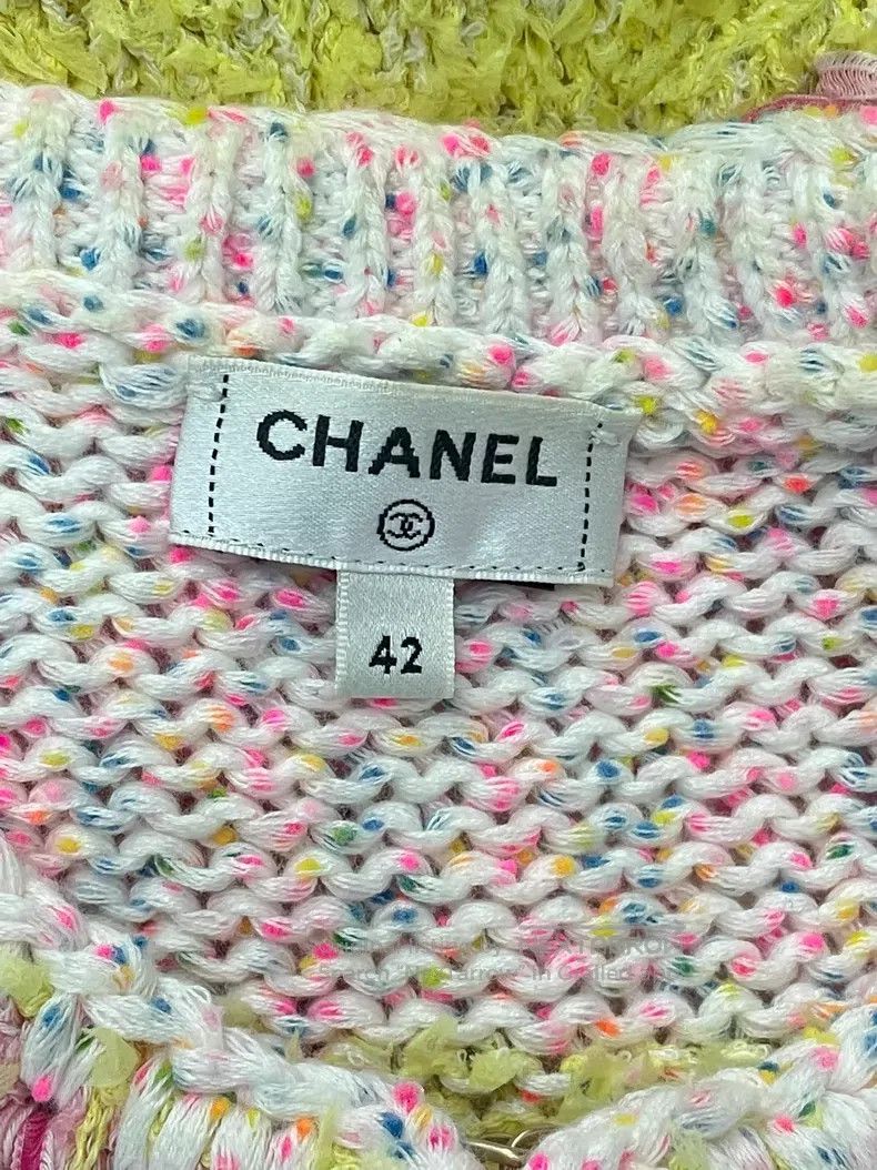 Chanel Chanel Colourful striped knitted cardigan coat Size M / US 6-8 / IT 42-44 - 4 Thumbnail